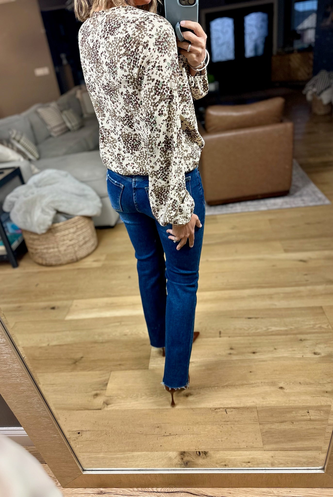 Until The End Floral Flowy Top-Les Amis-Anna Kaytes Boutique, Women's Fashion Boutique in Grinnell, Iowa