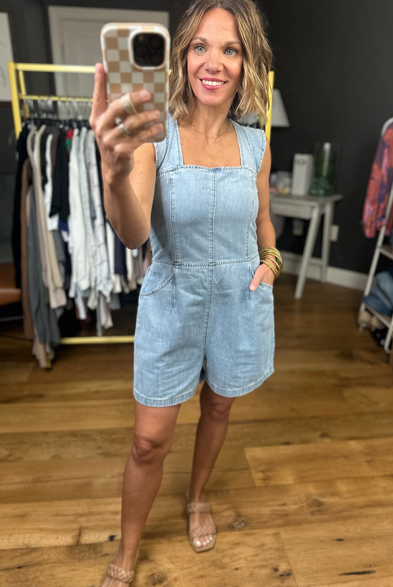 Just Having Fun Denim Romper-Wishlist-Anna Kaytes Boutique, Women's Fashion Boutique in Grinnell, Iowa