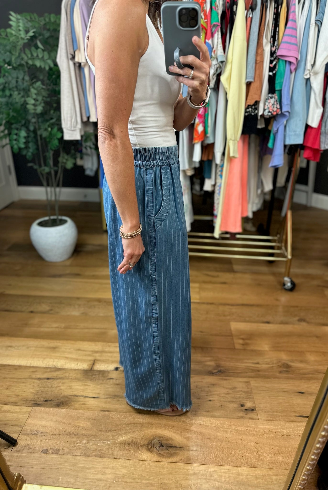 Make The Best Of It Striped Pant-Pants-Umgee-Anna Kaytes Boutique, Women's Fashion Boutique in Grinnell, Iowa