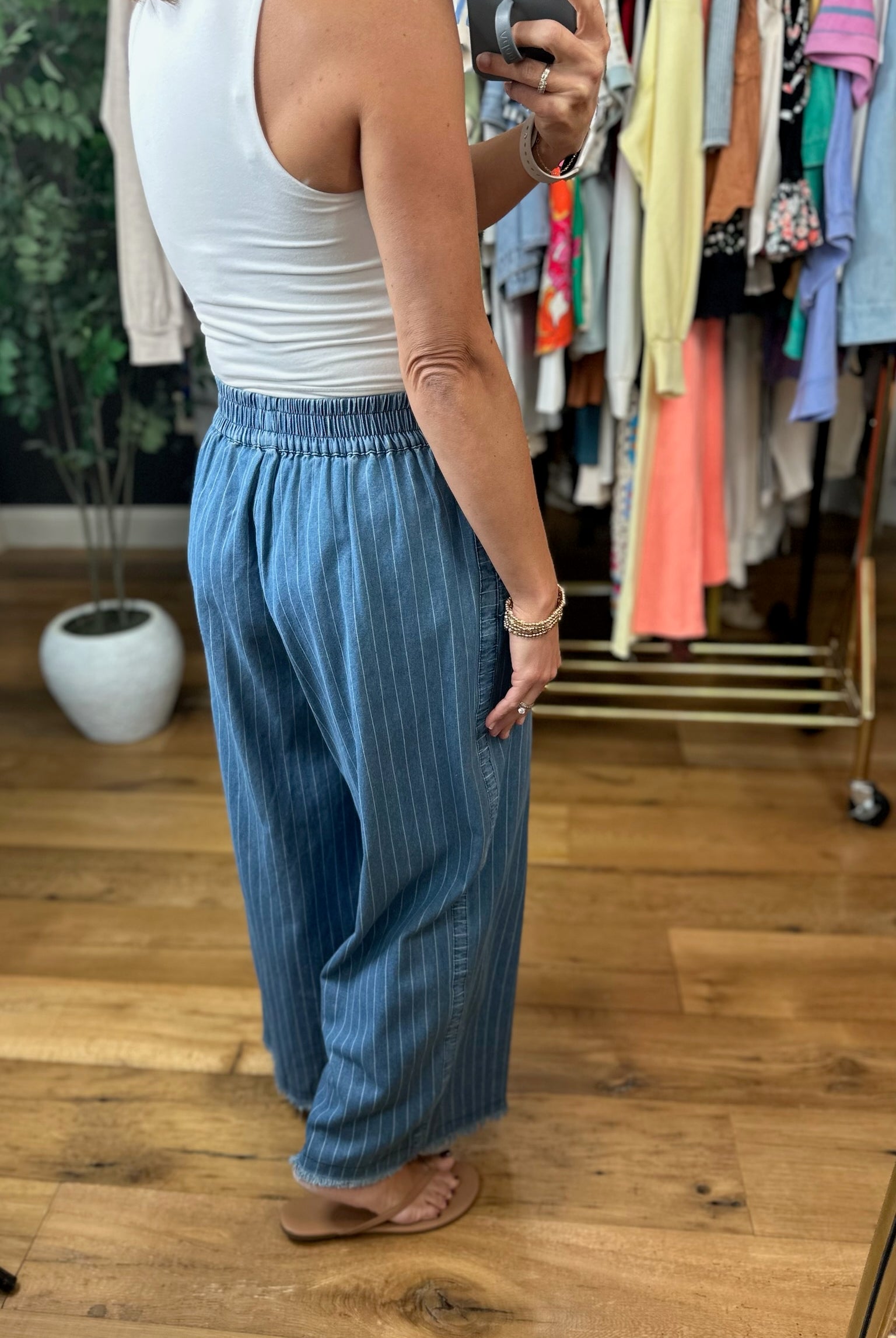 Make The Best Of It Striped Pant-Pants-Umgee-Anna Kaytes Boutique, Women's Fashion Boutique in Grinnell, Iowa