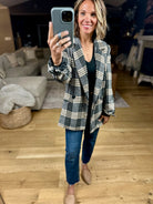 Type Of Talk Plaid Blazer Jacket-Blu Pepper-Anna Kaytes Boutique, Women's Fashion Boutique in Grinnell, Iowa