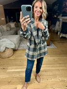 Type Of Talk Plaid Blazer Jacket-Blu Pepper-Anna Kaytes Boutique, Women's Fashion Boutique in Grinnell, Iowa