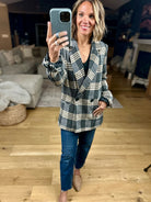 Type Of Talk Plaid Blazer Jacket-Blu Pepper-Anna Kaytes Boutique, Women's Fashion Boutique in Grinnell, Iowa