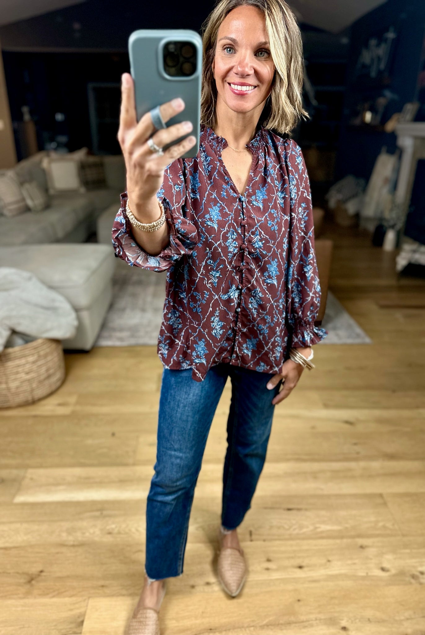 Where We Started Patterned Top-Entro-Anna Kaytes Boutique, Women's Fashion Boutique in Grinnell, Iowa