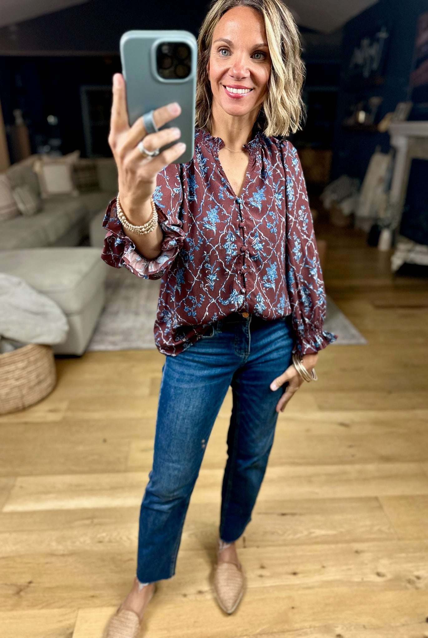 Where We Started Patterned Top-Entro-Anna Kaytes Boutique, Women's Fashion Boutique in Grinnell, Iowa