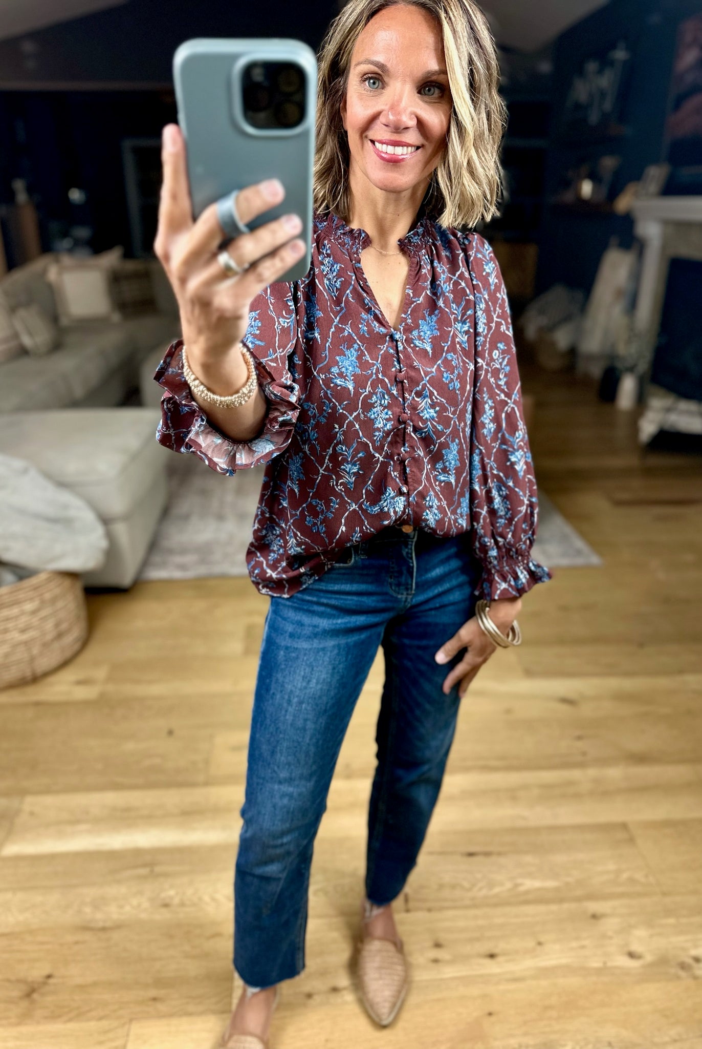 Where We Started Patterned Top-Entro-Anna Kaytes Boutique, Women's Fashion Boutique in Grinnell, Iowa