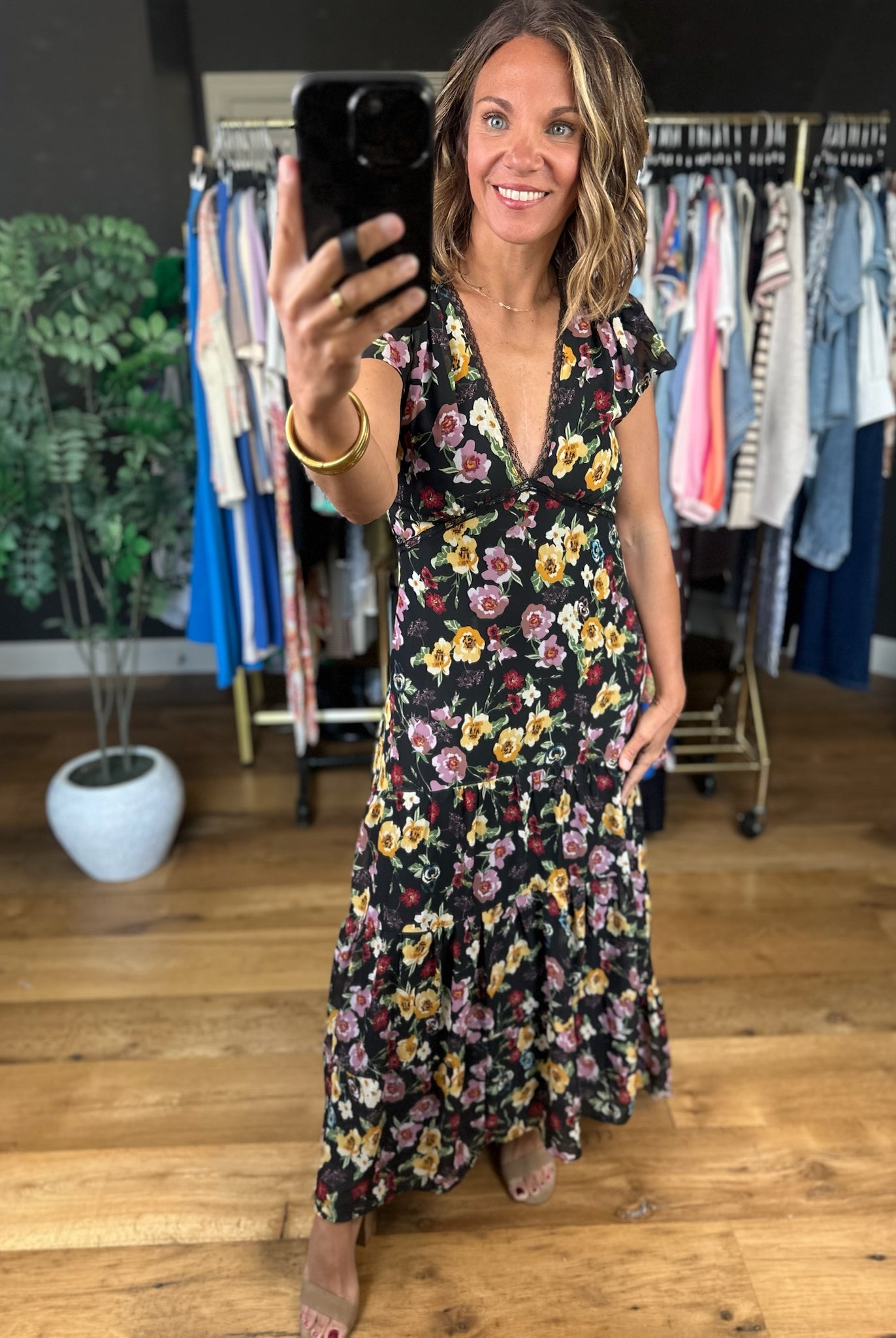 Make It Bloom Floral Dress-Dresses-Baevely-Anna Kaytes Boutique, Women's Fashion Boutique in Grinnell, Iowa