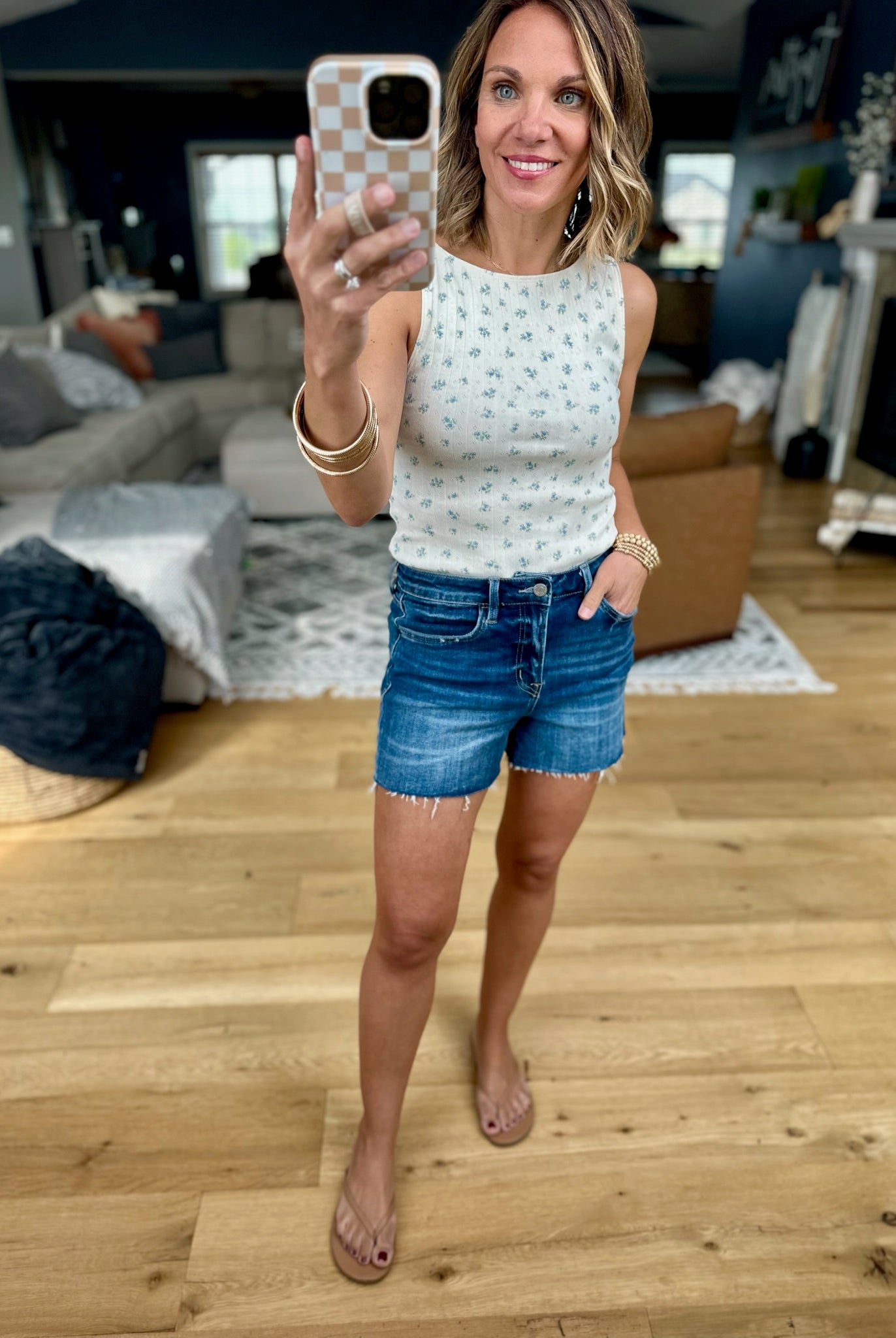 Waiting For You Floral Top - Cream-By Together-Anna Kaytes Boutique, Women's Fashion Boutique in Grinnell, Iowa