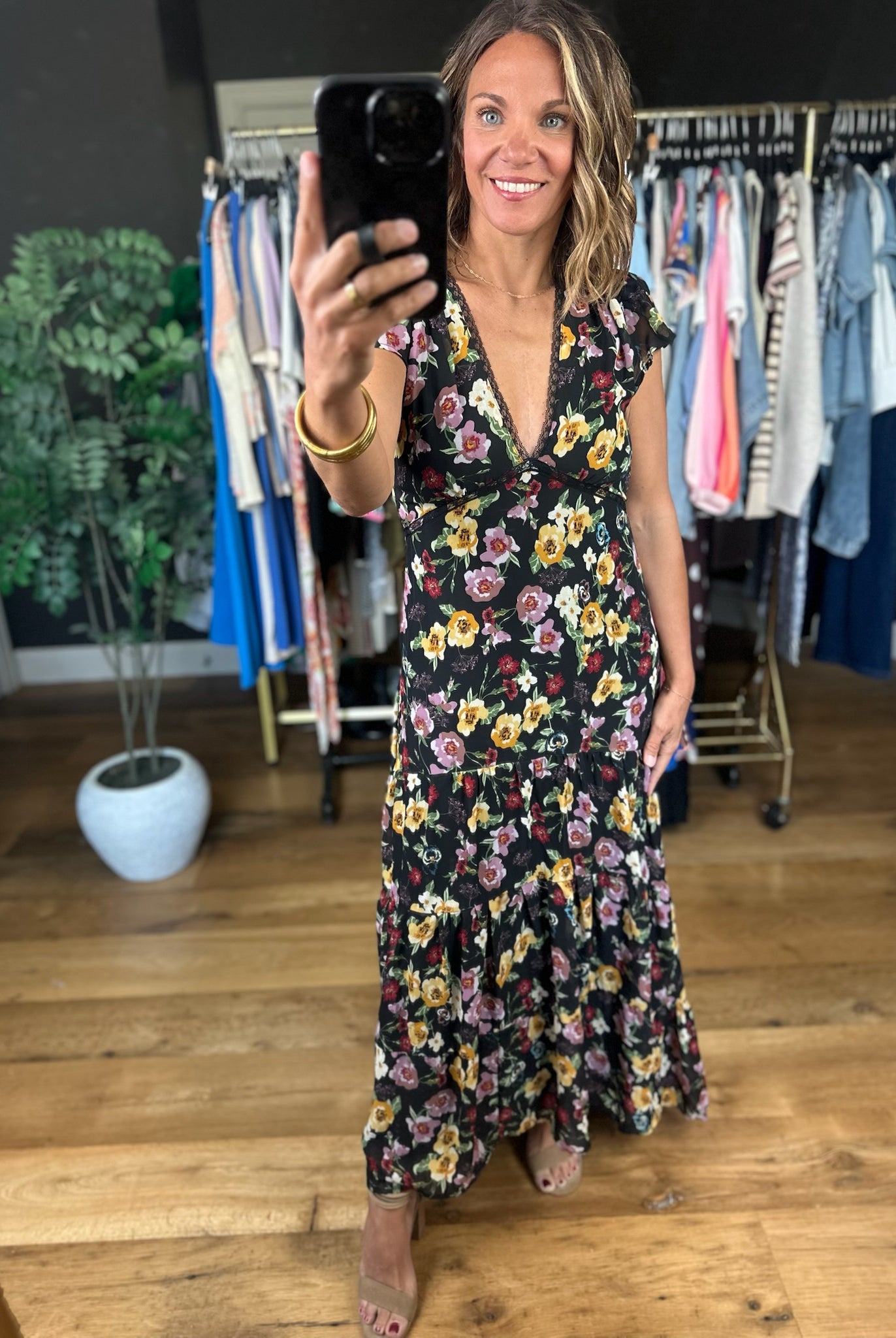 Make It Bloom Floral Dress-Dresses-Baevely-Anna Kaytes Boutique, Women's Fashion Boutique in Grinnell, Iowa