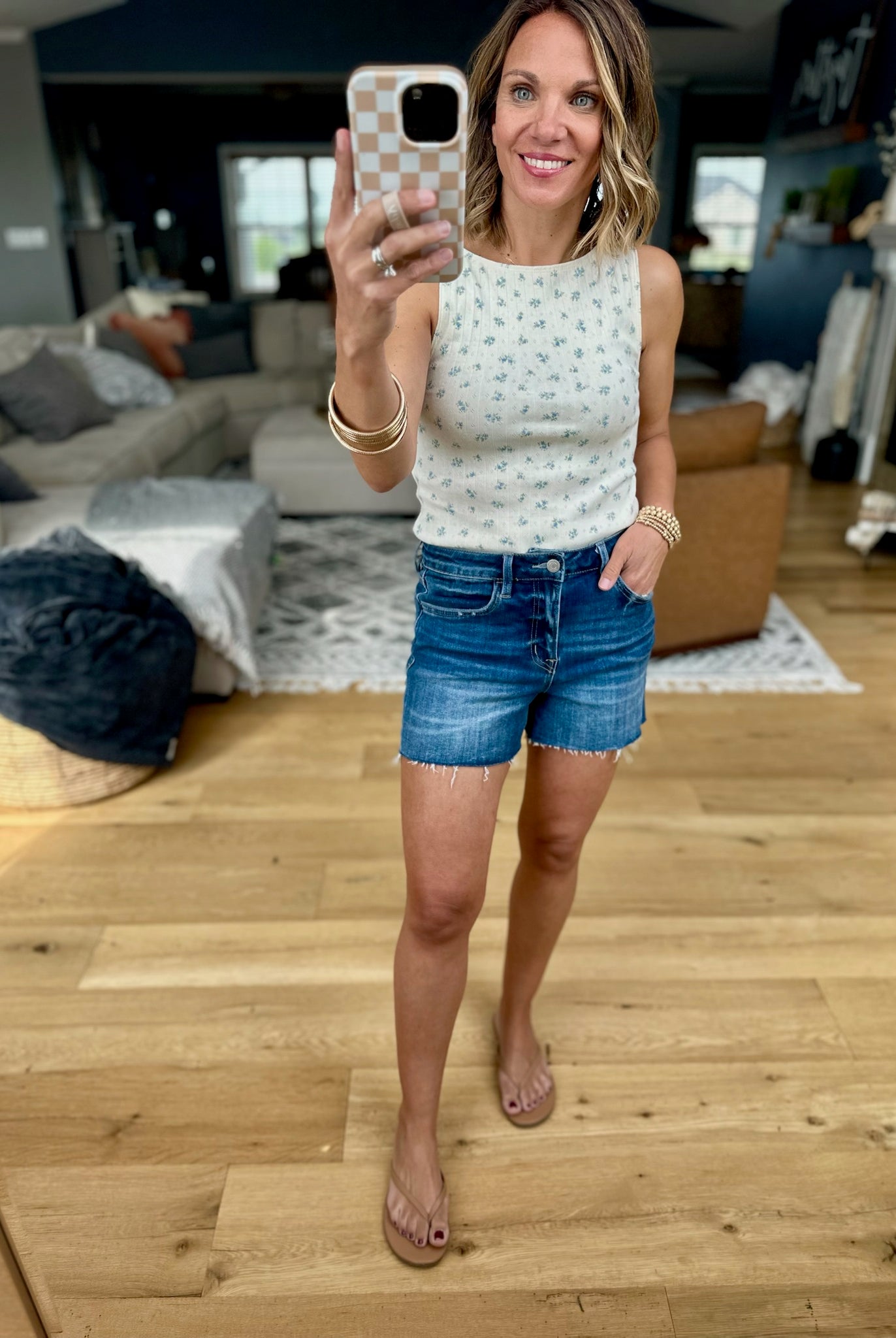 Waiting For You Floral Top - Cream-By Together-Anna Kaytes Boutique, Women's Fashion Boutique in Grinnell, Iowa
