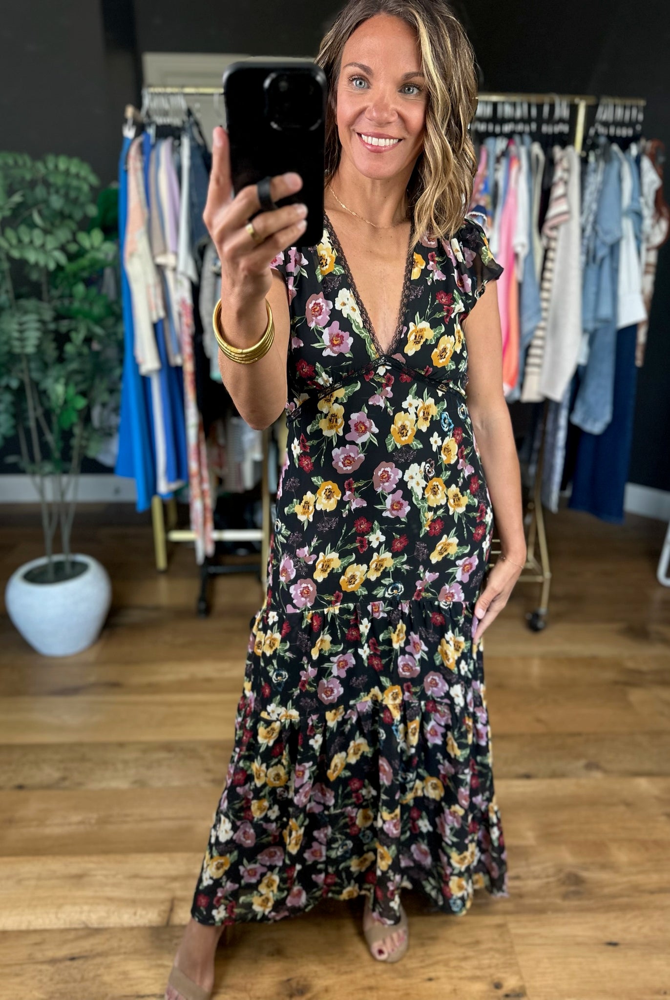 Make It Bloom Floral Dress-Dresses-Baevely-Anna Kaytes Boutique, Women's Fashion Boutique in Grinnell, Iowa