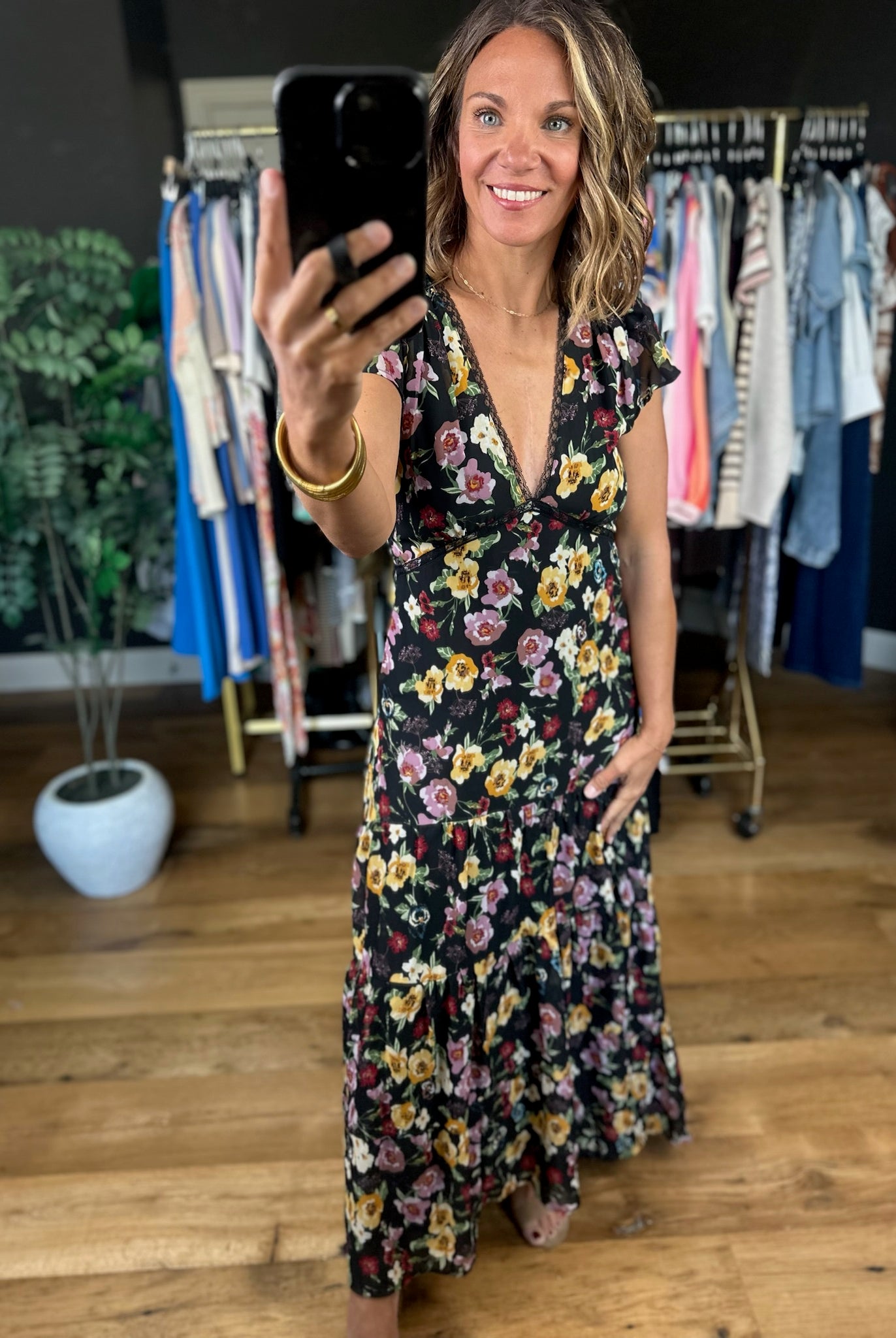 Make It Bloom Floral Dress-Dresses-Baevely-Anna Kaytes Boutique, Women's Fashion Boutique in Grinnell, Iowa
