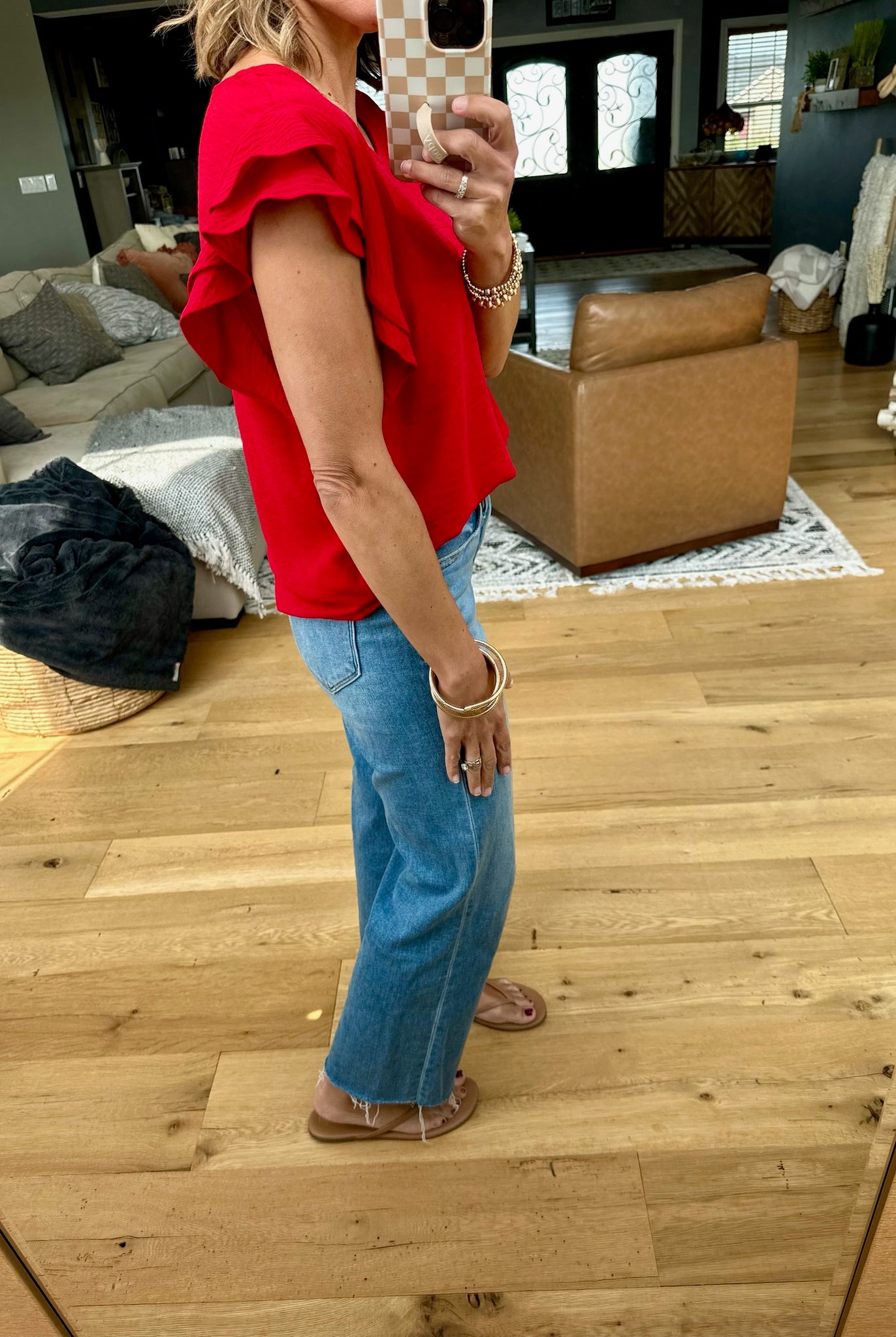 Halfway There Flutter Sleeve Top - Multiple Options-Les Amis-Anna Kaytes Boutique, Women's Fashion Boutique in Grinnell, Iowa