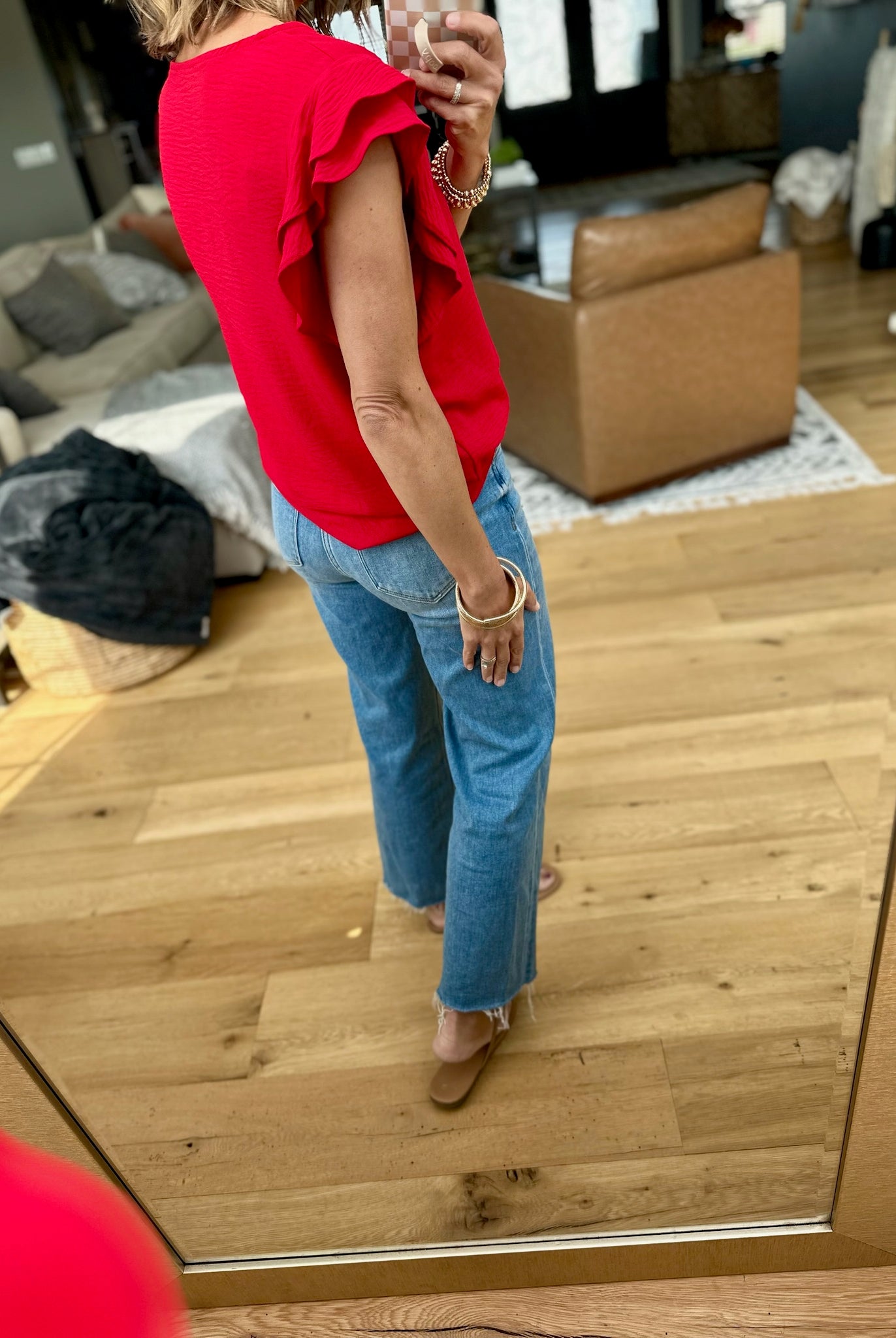 Halfway There Flutter Sleeve Top - Multiple Options-Les Amis-Anna Kaytes Boutique, Women's Fashion Boutique in Grinnell, Iowa