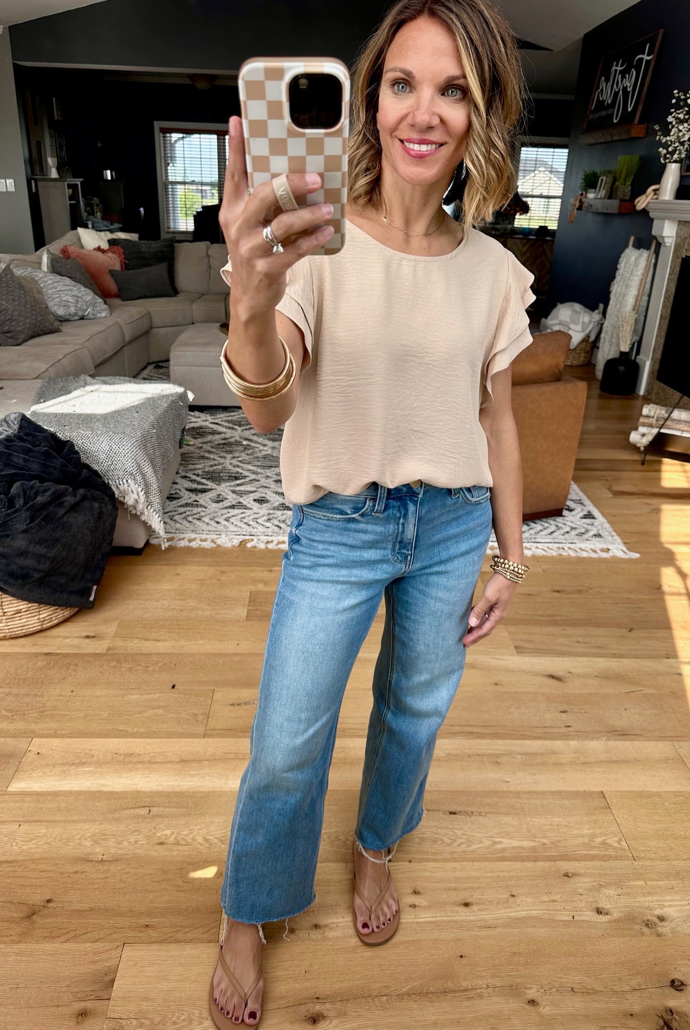 Halfway There Flutter Sleeve Top - Multiple Options-Les Amis-Anna Kaytes Boutique, Women's Fashion Boutique in Grinnell, Iowa