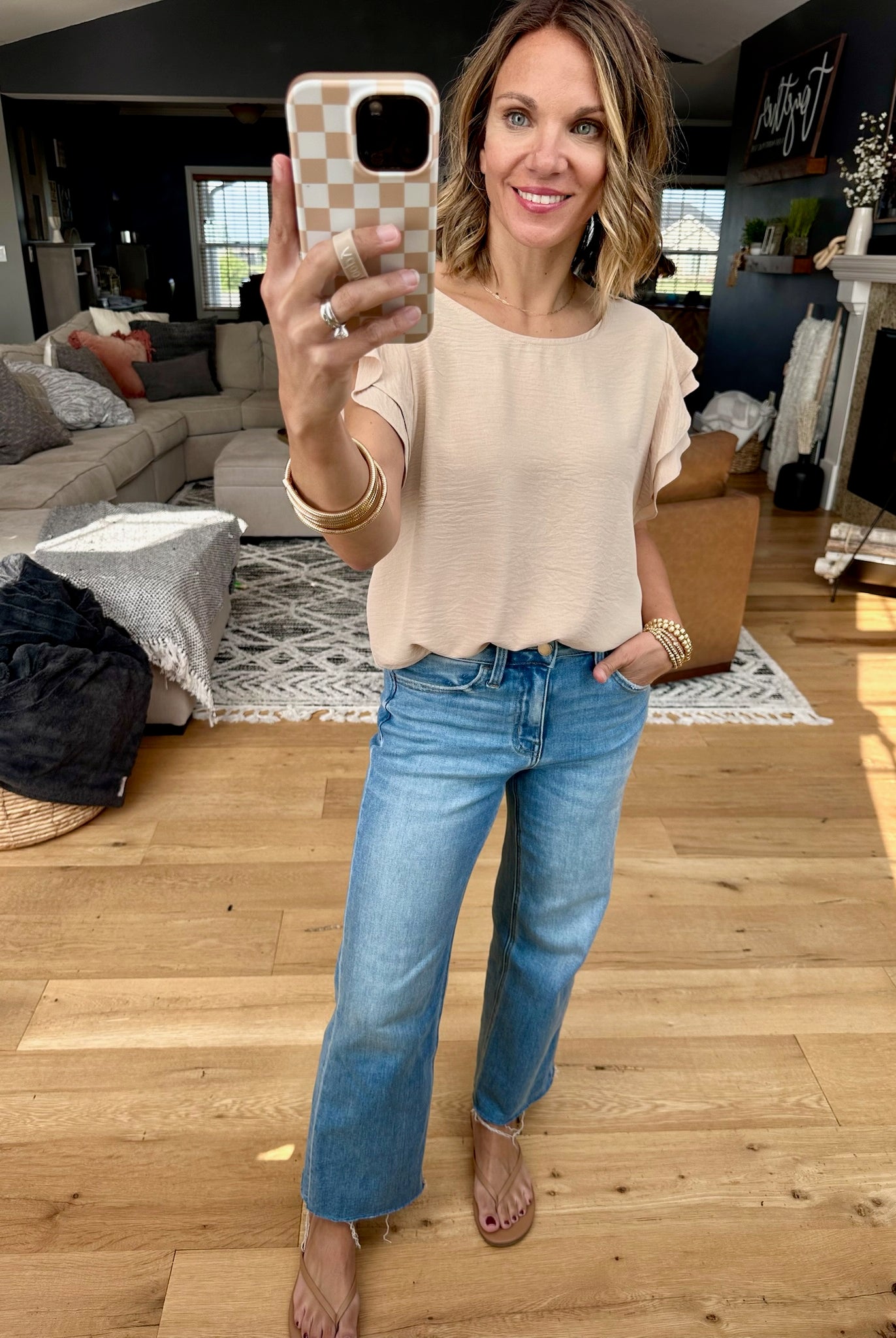 Halfway There Flutter Sleeve Top - Multiple Options-Les Amis-Anna Kaytes Boutique, Women's Fashion Boutique in Grinnell, Iowa