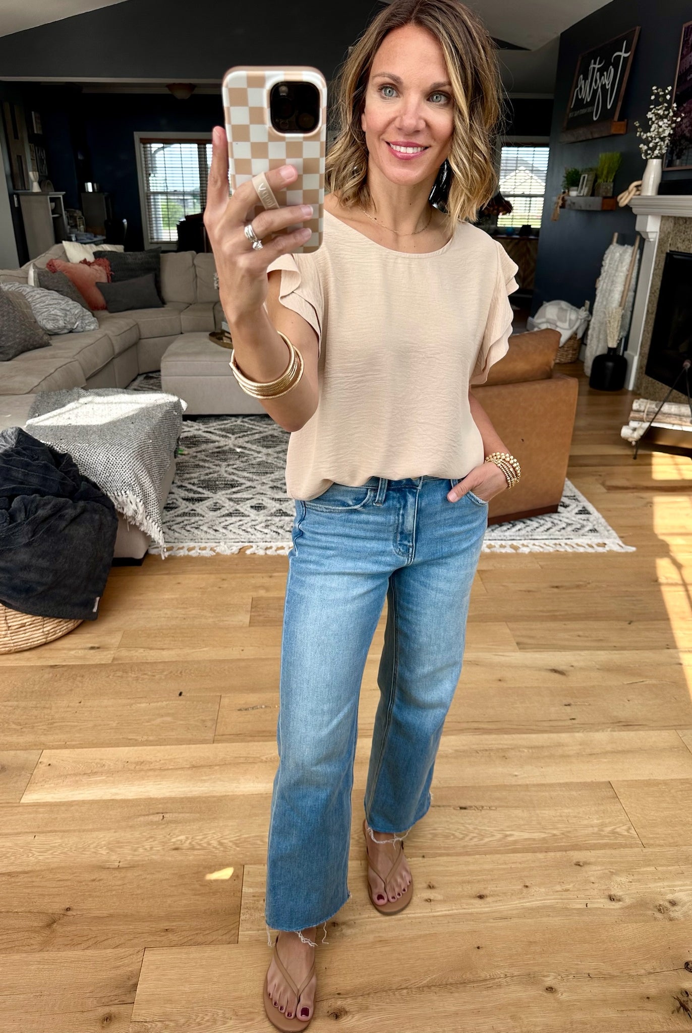 Halfway There Flutter Sleeve Top - Multiple Options-Les Amis-Anna Kaytes Boutique, Women's Fashion Boutique in Grinnell, Iowa