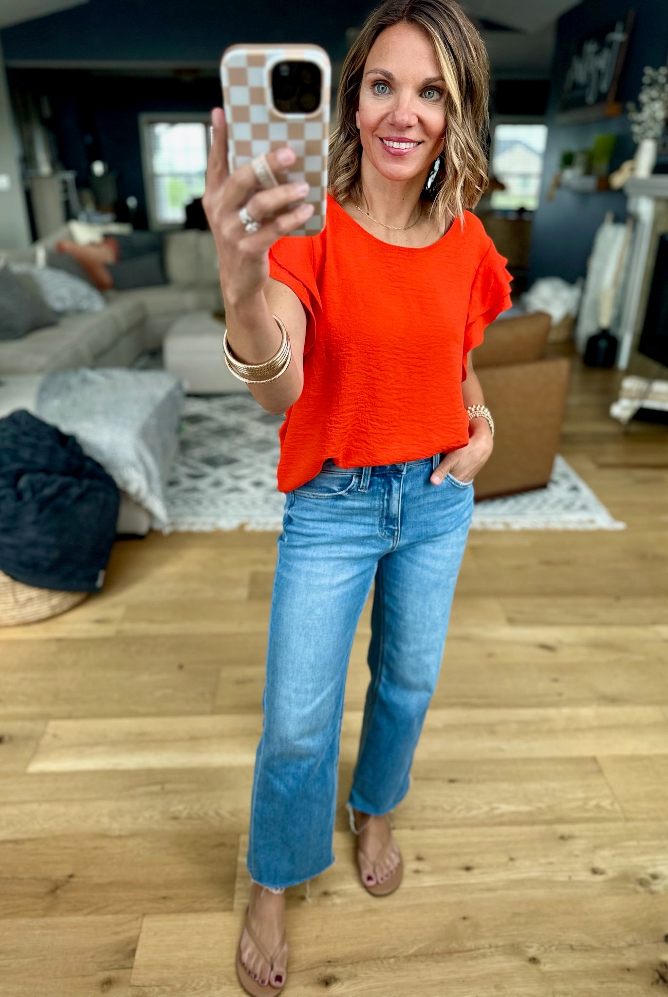 Halfway There Flutter Sleeve Top - Multiple Options-Les Amis-Anna Kaytes Boutique, Women's Fashion Boutique in Grinnell, Iowa