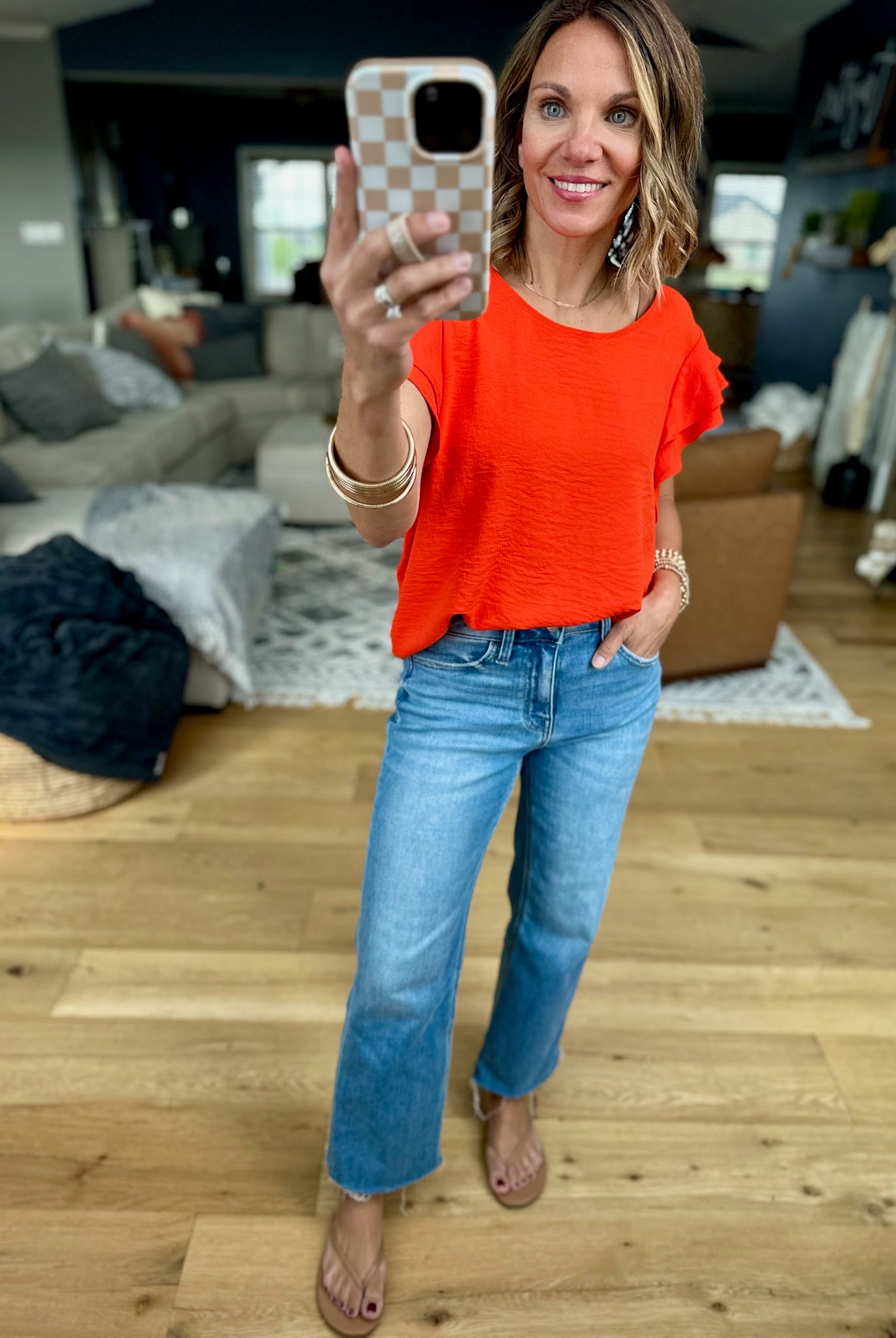 Halfway There Flutter Sleeve Top - Multiple Options-Les Amis-Anna Kaytes Boutique, Women's Fashion Boutique in Grinnell, Iowa
