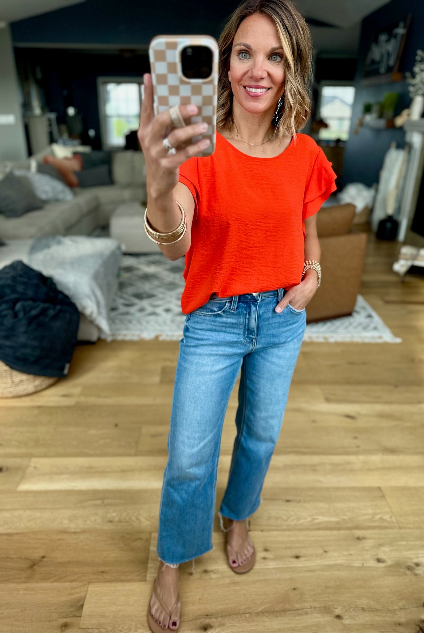 Halfway There Flutter Sleeve Top - Multiple Options-Les Amis-Anna Kaytes Boutique, Women's Fashion Boutique in Grinnell, Iowa