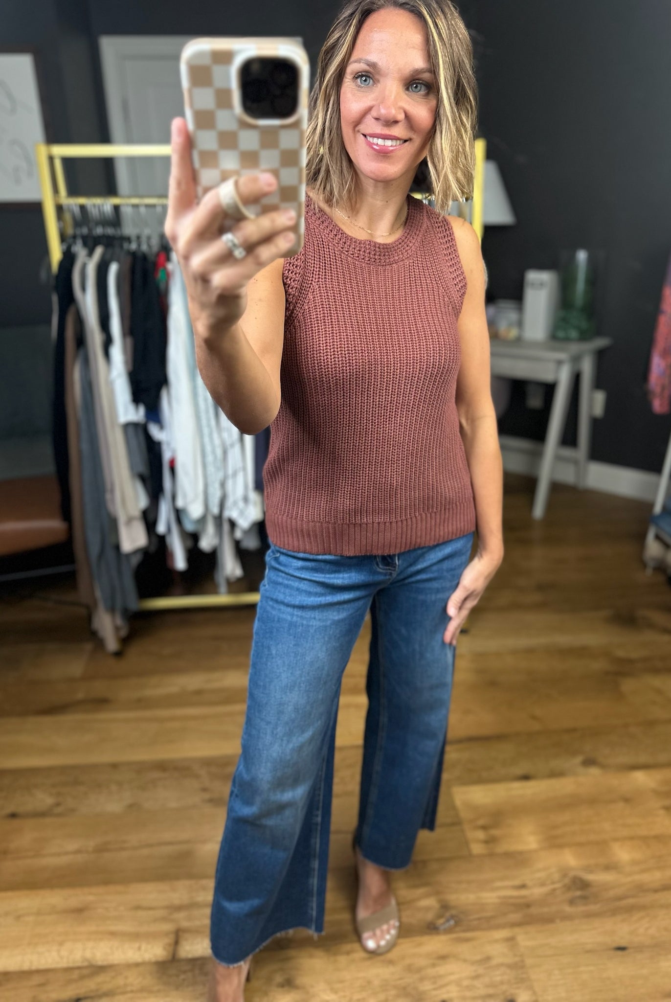 For You and Me Sleeveless Knit Top - Burlwood-Wishlist-Anna Kaytes Boutique, Women's Fashion Boutique in Grinnell, Iowa