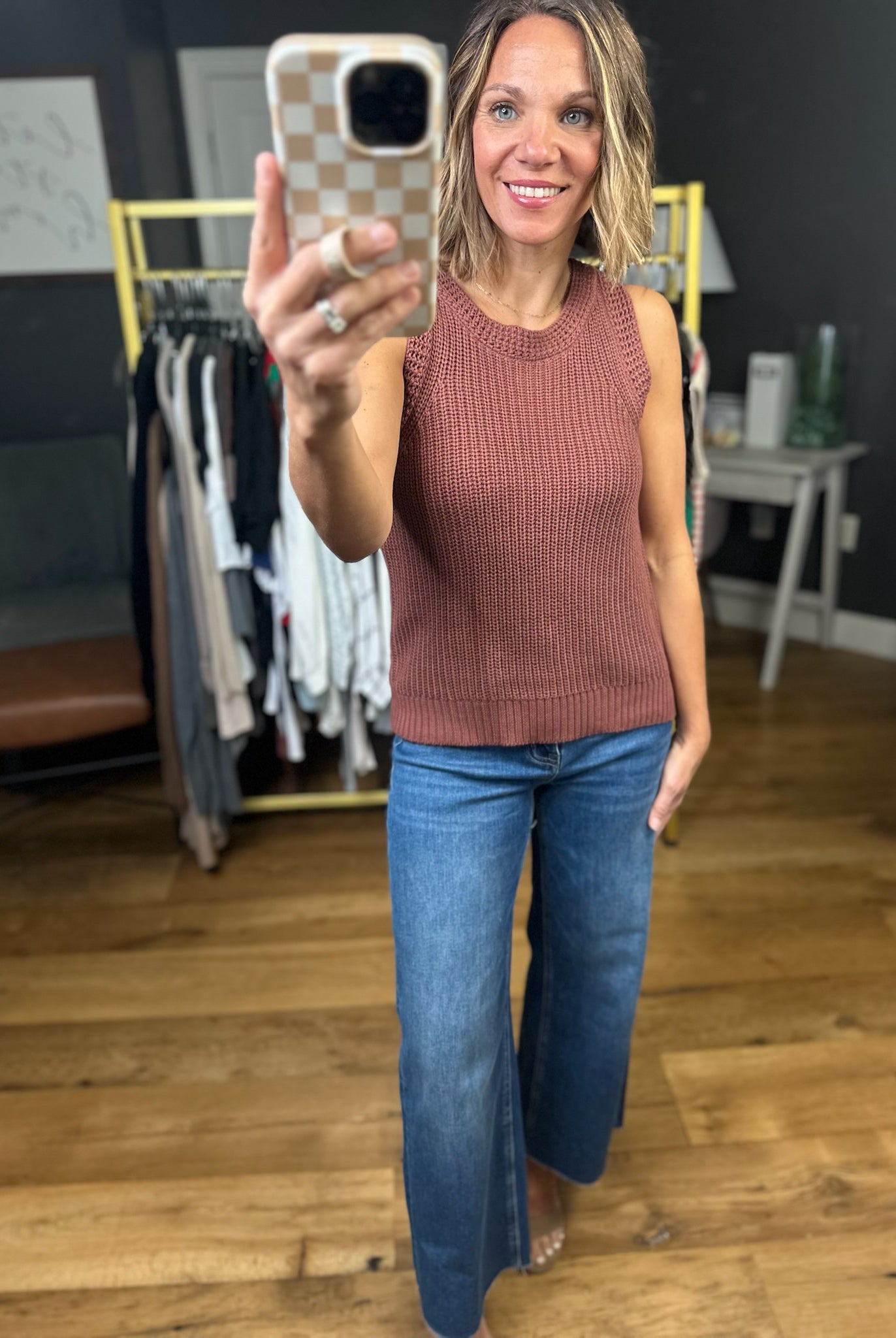 For You and Me Sleeveless Knit Top - Burlwood-Wishlist-Anna Kaytes Boutique, Women's Fashion Boutique in Grinnell, Iowa