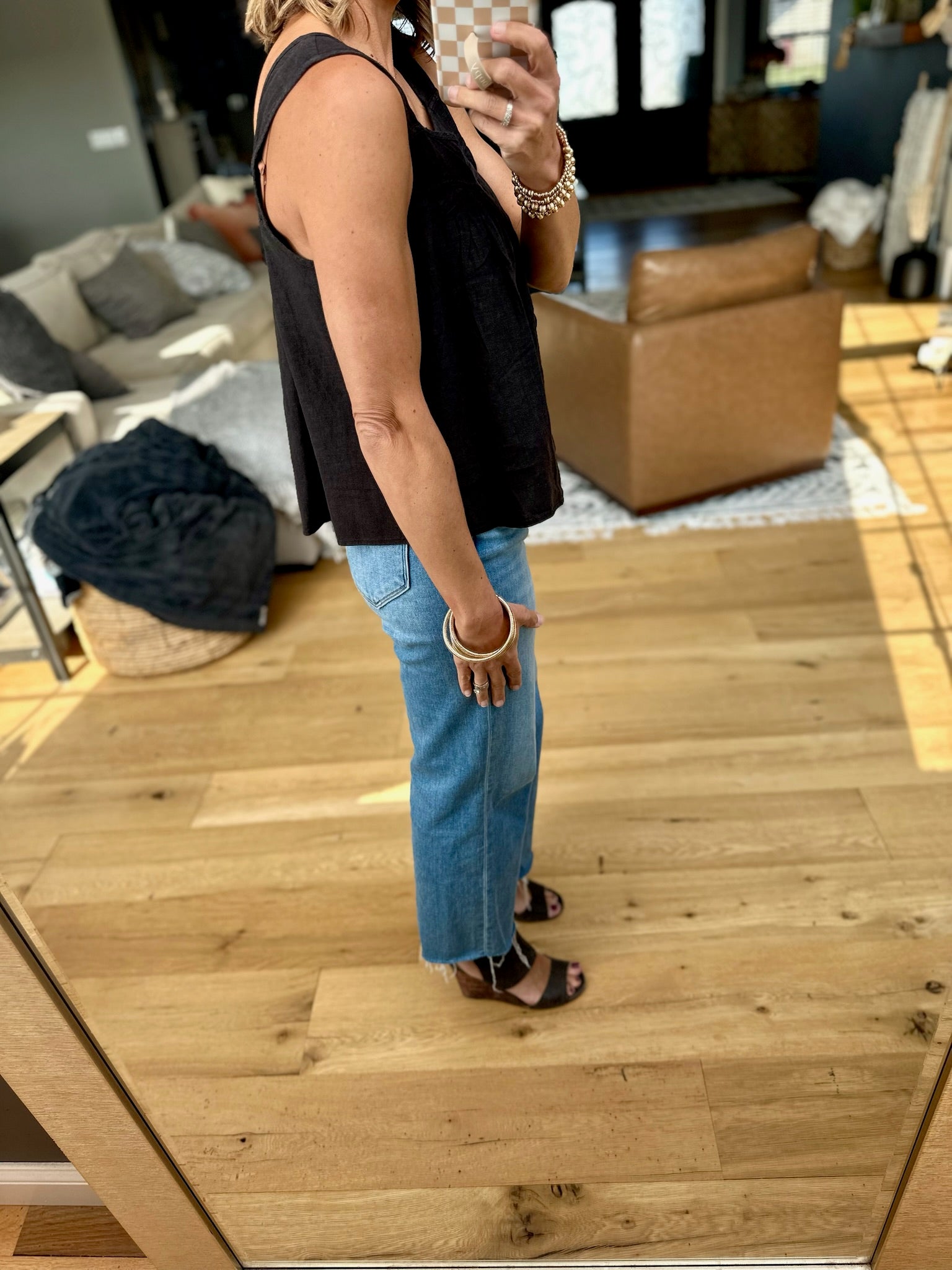 Put You First Flow Top - Black-Thread & Supply-Anna Kaytes Boutique, Women's Fashion Boutique in Grinnell, Iowa