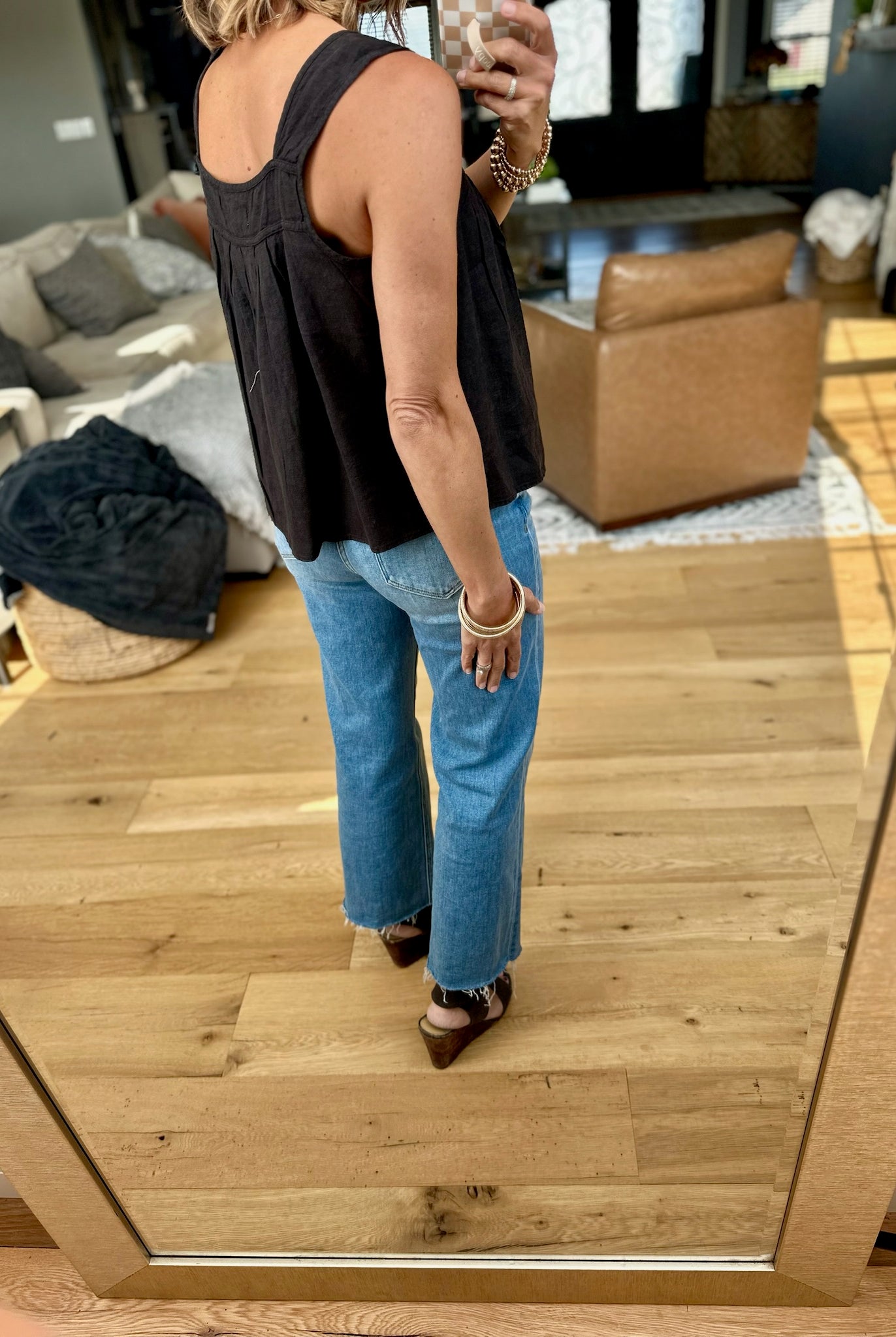Put You First Flow Top - Black-Thread & Supply-Anna Kaytes Boutique, Women's Fashion Boutique in Grinnell, Iowa