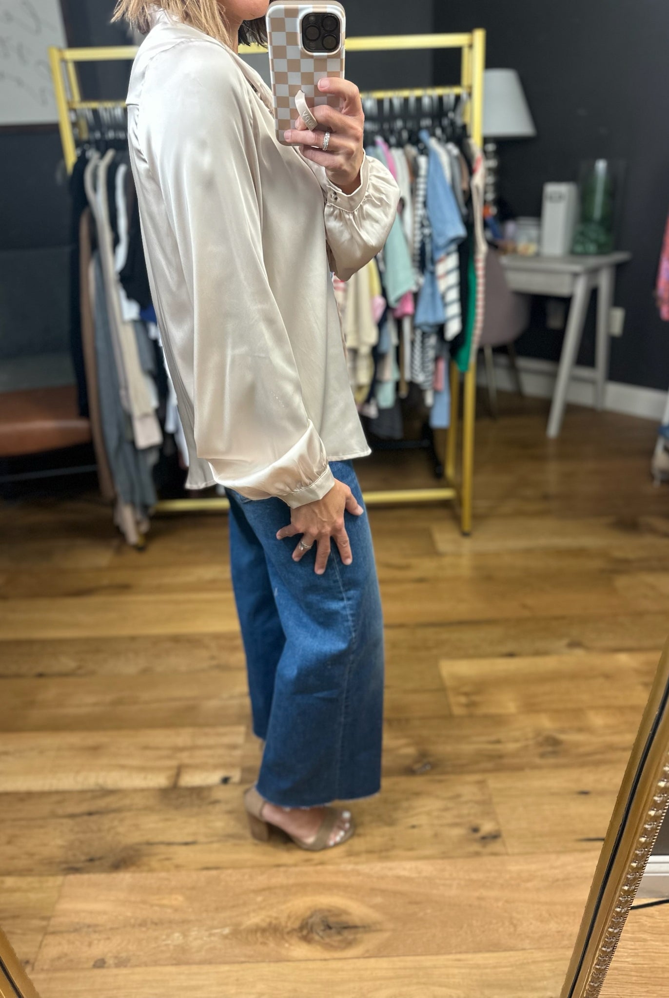 For Right Now Tie Blouse - Shell-Wishlist-Anna Kaytes Boutique, Women's Fashion Boutique in Grinnell, Iowa