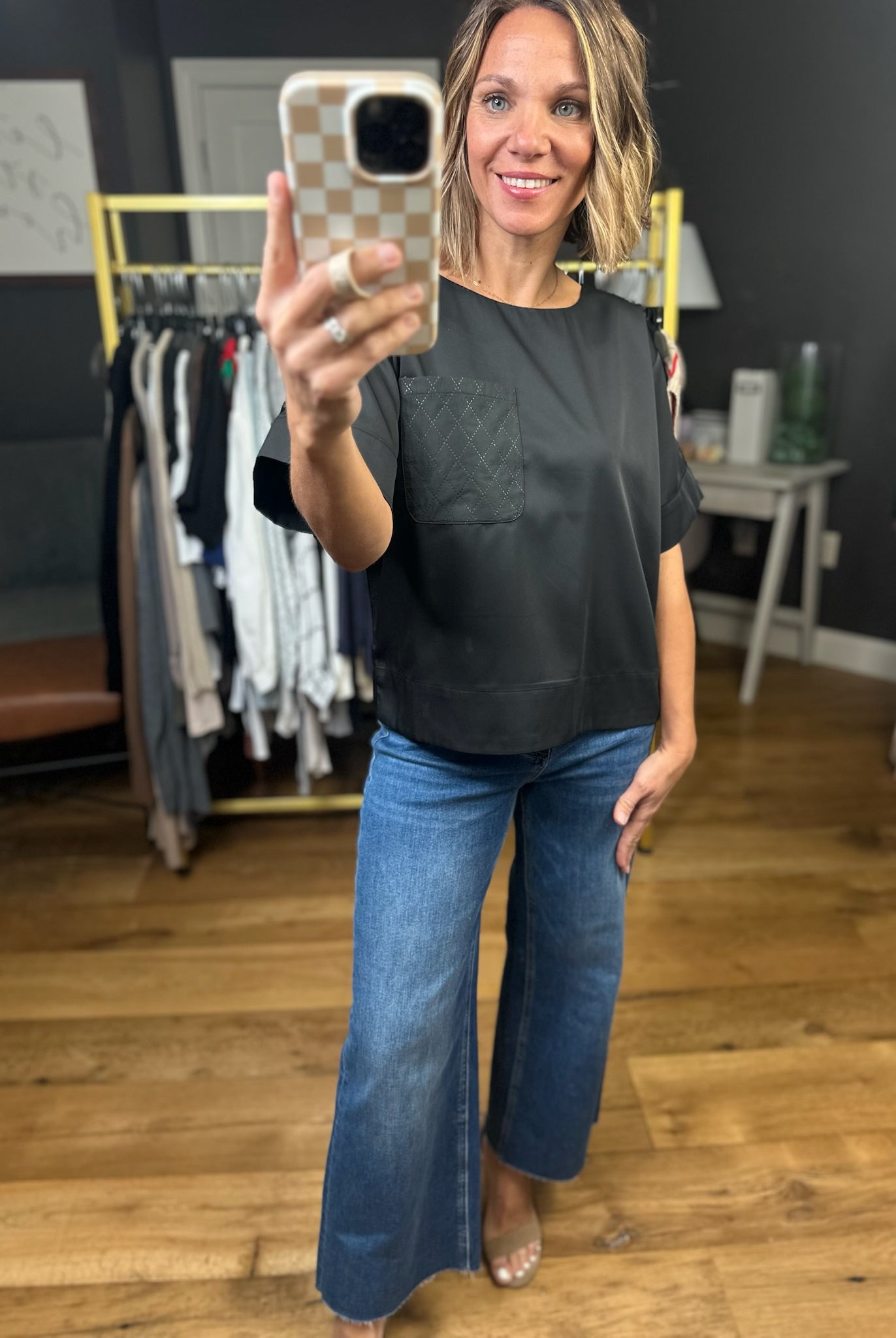 Run This Show Drop-Sleeve Top - Black-Jodifl-Anna Kaytes Boutique, Women's Fashion Boutique in Grinnell, Iowa