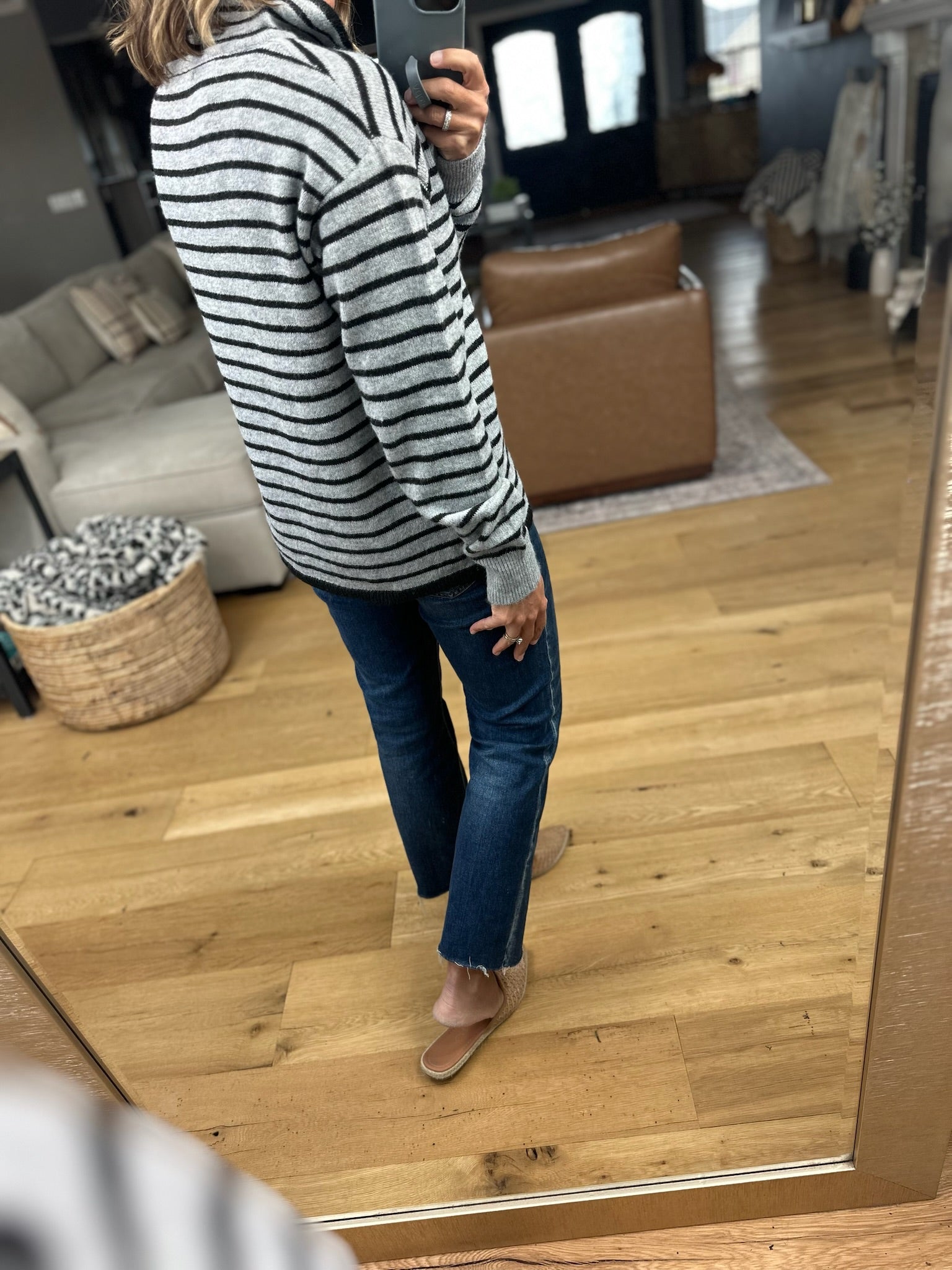 At Our Feet Striped Collared Knit-Staccato-Anna Kaytes Boutique, Women's Fashion Boutique in Grinnell, Iowa