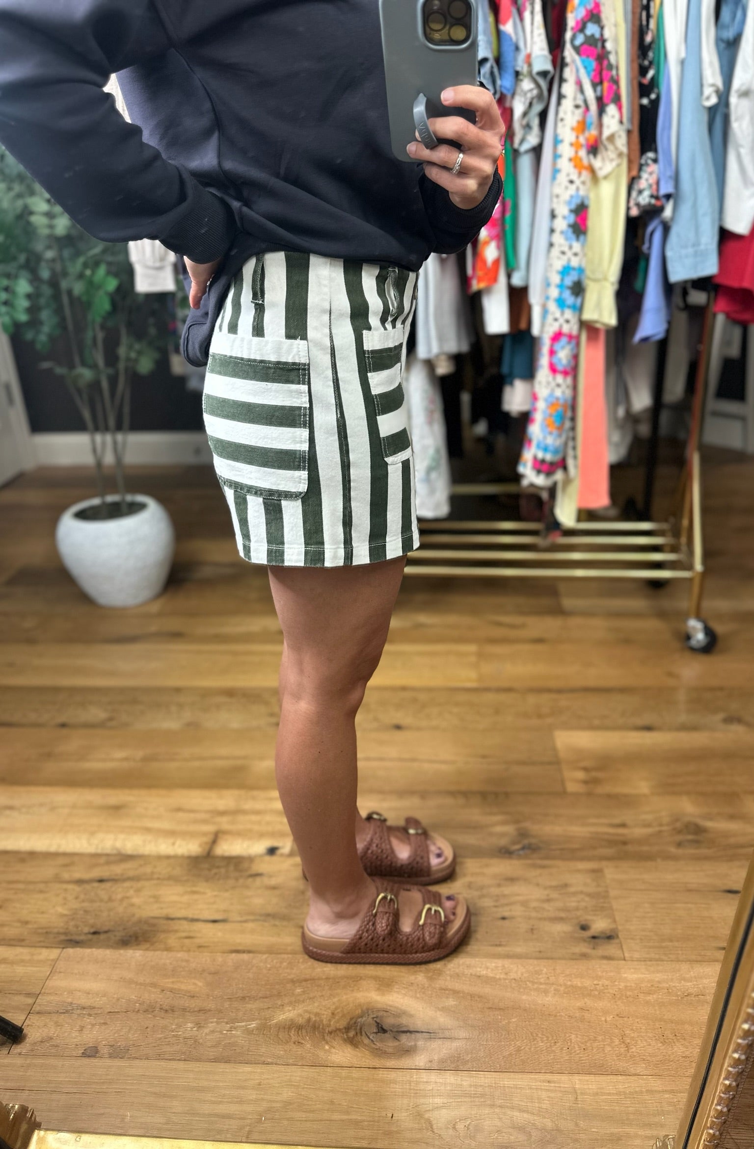 The Merrit Combo Stripe Shorts-Shorts-ee:some-Anna Kaytes Boutique, Women's Fashion Boutique in Grinnell, Iowa