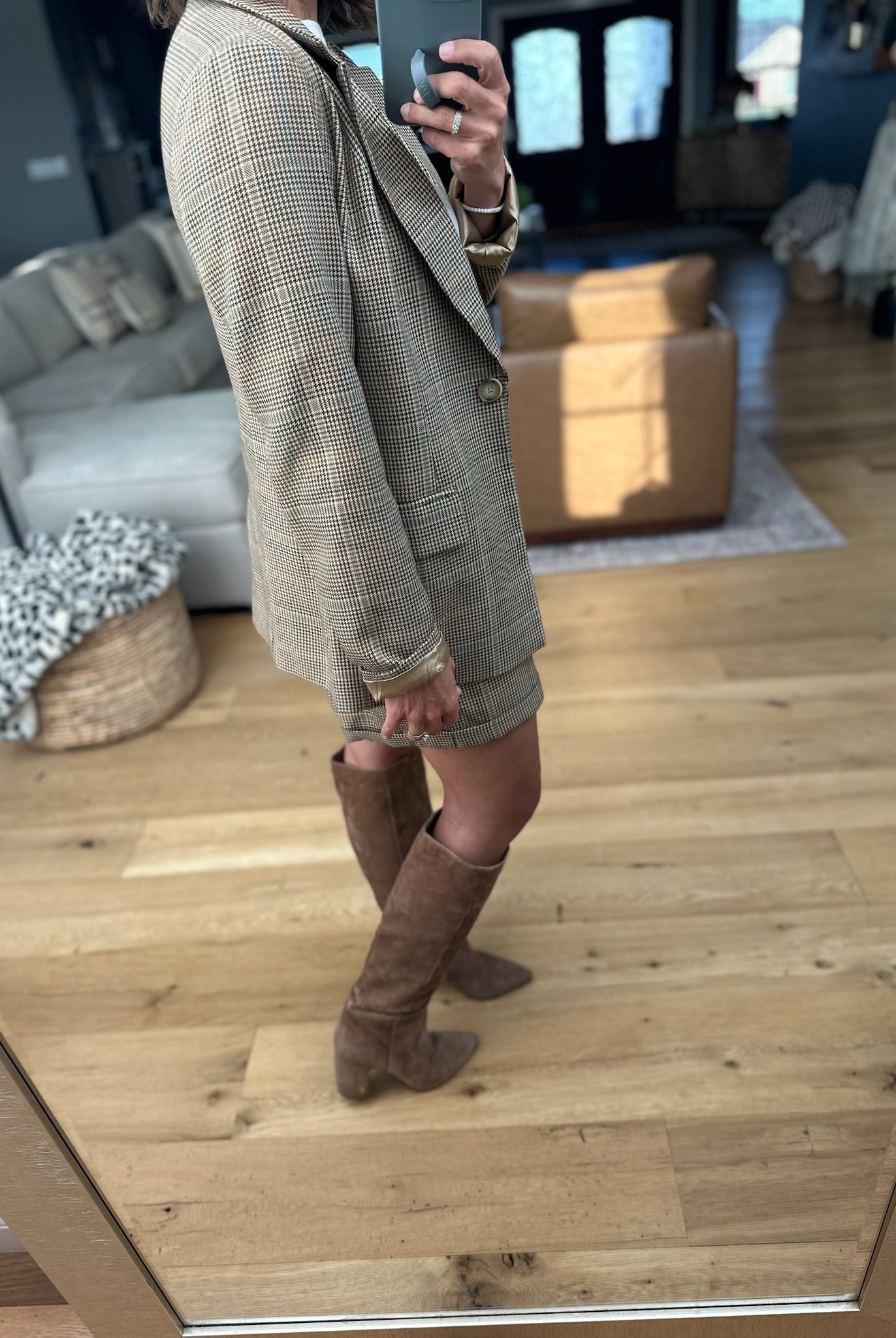 Back to Business Blazer + Short Set-Skies Are Blue-Anna Kaytes Boutique, Women's Fashion Boutique in Grinnell, Iowa