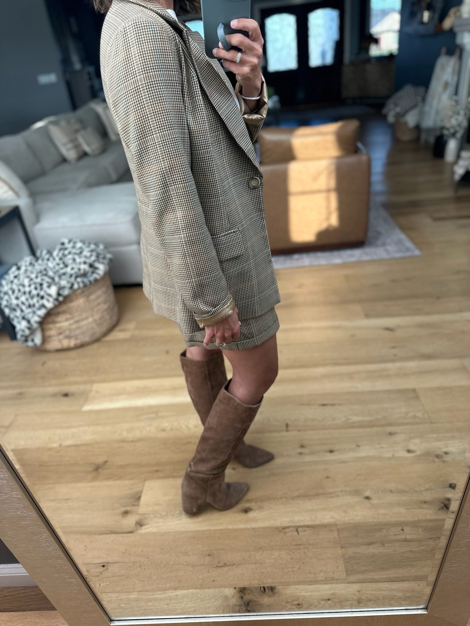 Back to Business Blazer + Short Set-Skies Are Blue-Anna Kaytes Boutique, Women's Fashion Boutique in Grinnell, Iowa