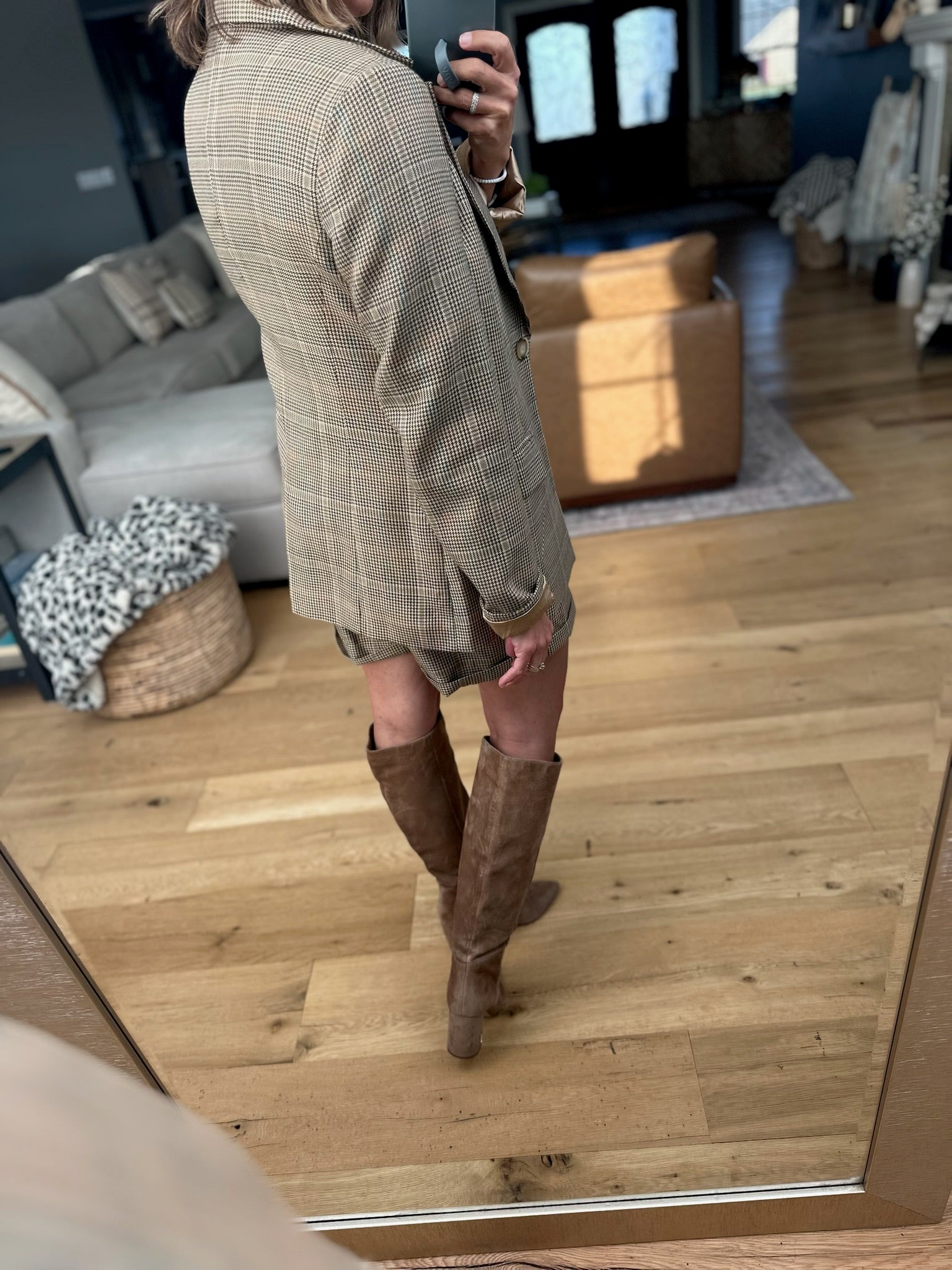 Back to Business Blazer + Short Set-Skies Are Blue-Anna Kaytes Boutique, Women's Fashion Boutique in Grinnell, Iowa