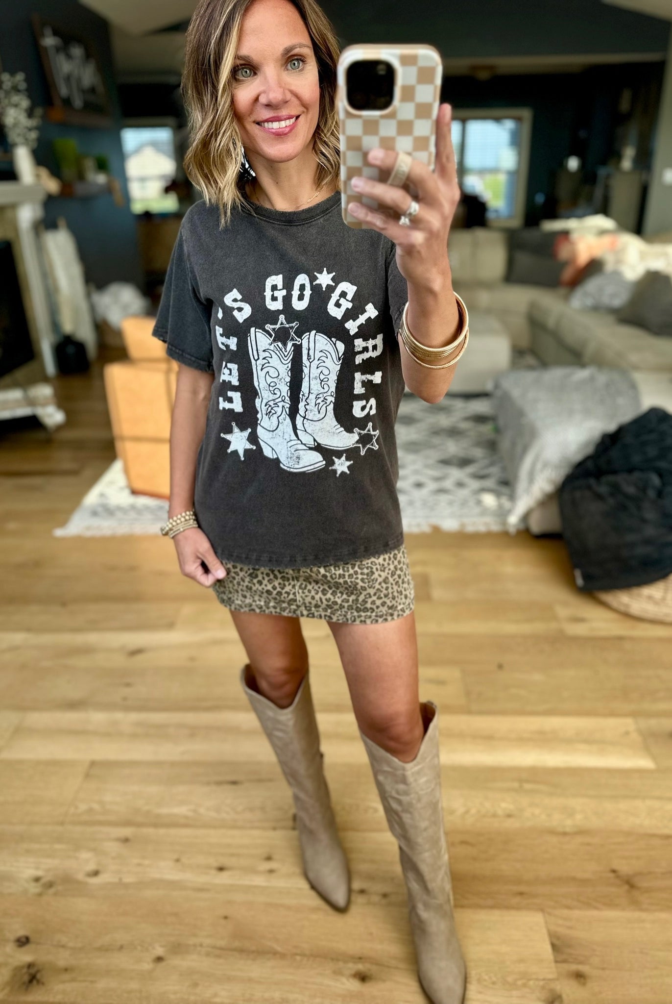 Let's Go Girls Graphic Tee - Black-Zutter-Anna Kaytes Boutique, Women's Fashion Boutique in Grinnell, Iowa