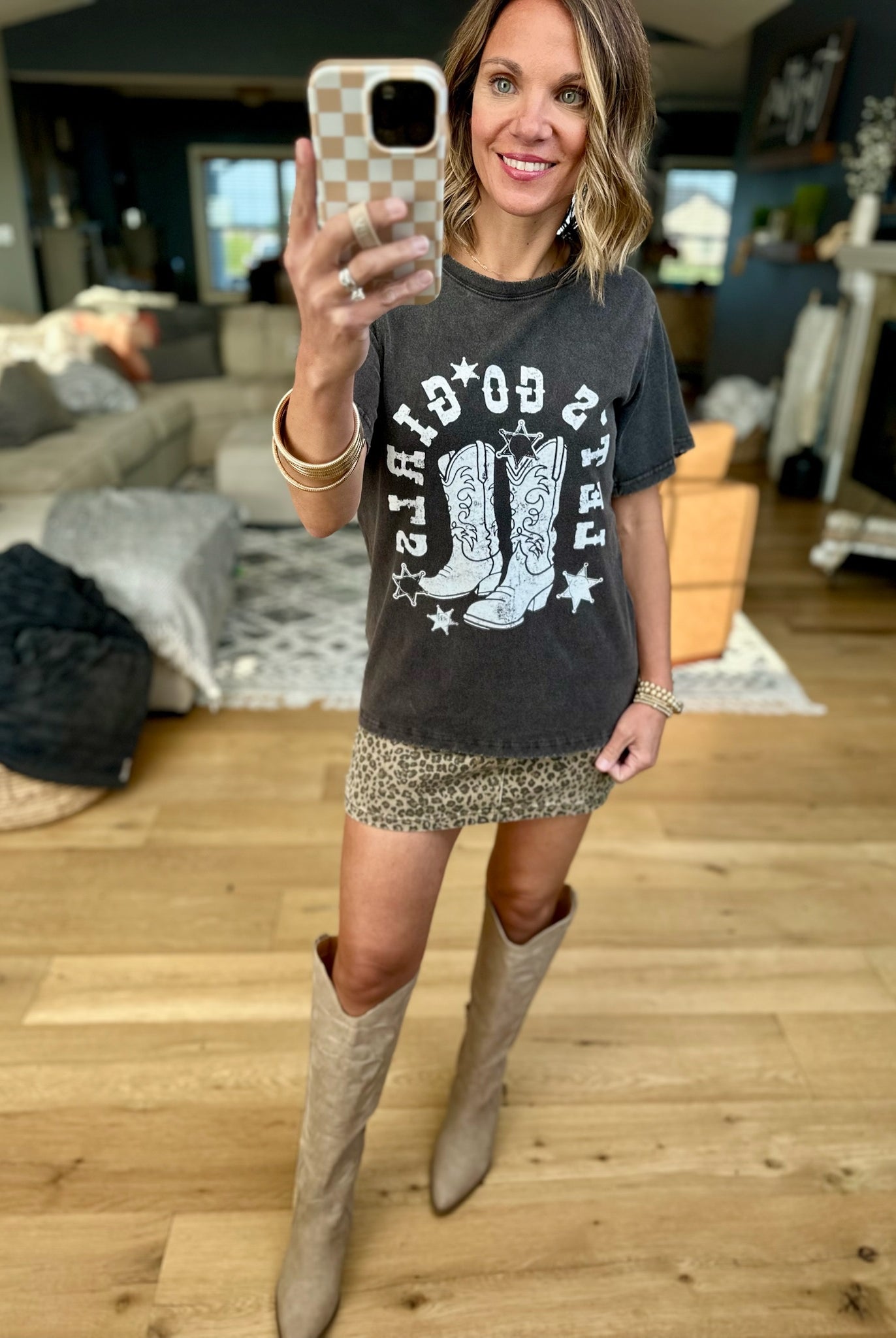 Let's Go Girls Graphic Tee - Black-Zutter-Anna Kaytes Boutique, Women's Fashion Boutique in Grinnell, Iowa