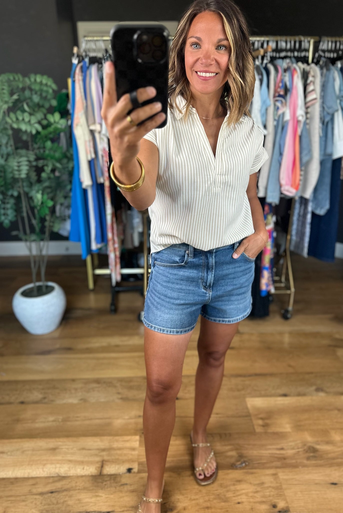 Z Supply Camila High-Rise A-Line Shorts-Shorts-Z Supply-Anna Kaytes Boutique, Women's Fashion Boutique in Grinnell, Iowa