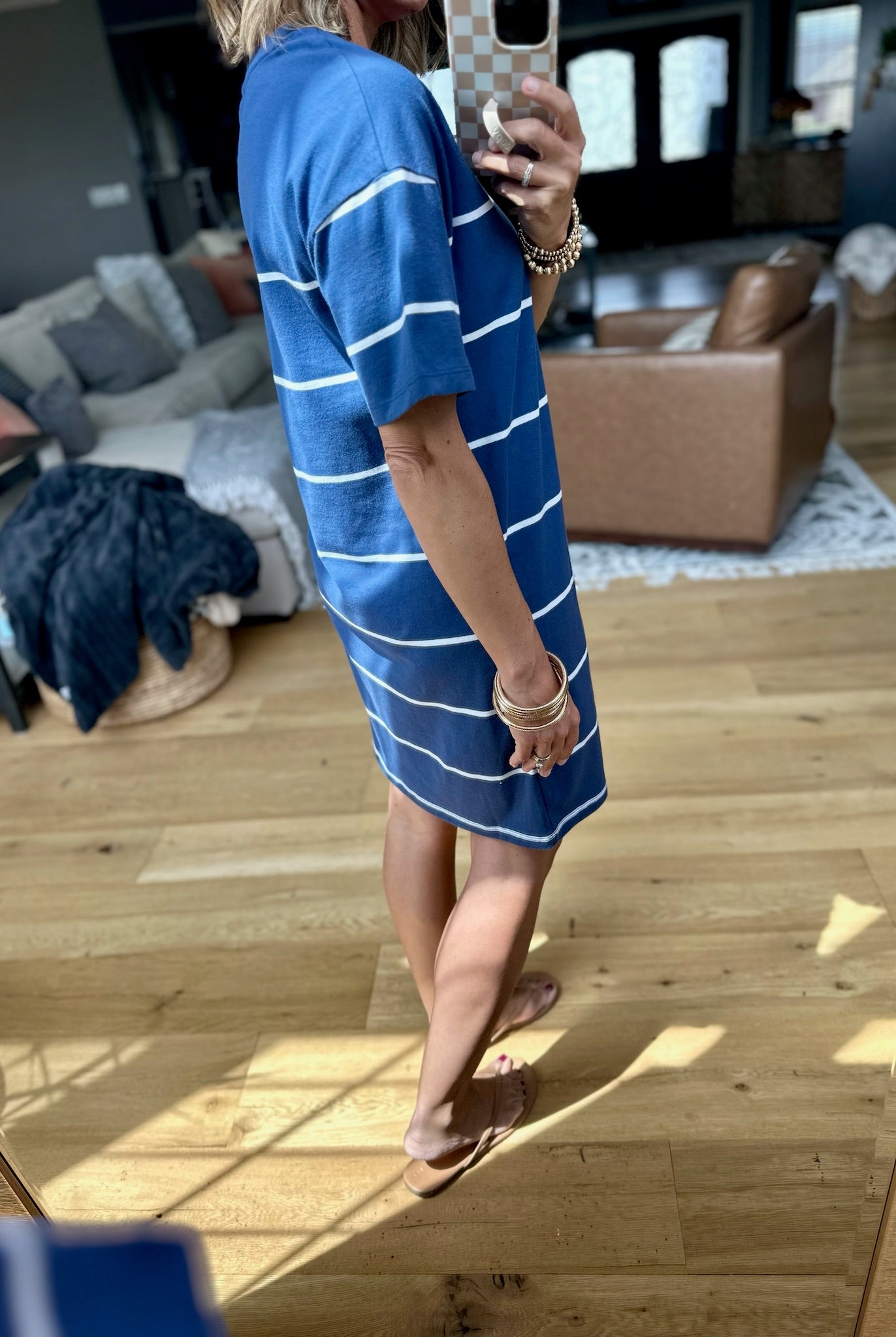 Z Supply Sway Stripe Mini Dress - Blue-Anna Kaytes Boutique-Anna Kaytes Boutique, Women's Fashion Boutique in Grinnell, Iowa