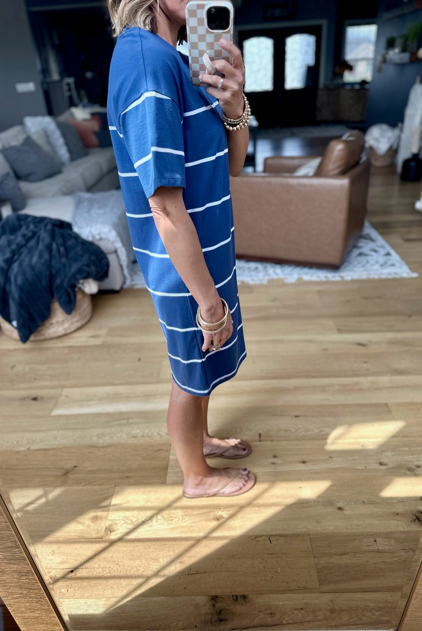 Z Supply Sway Stripe Mini Dress - Blue-Anna Kaytes Boutique-Anna Kaytes Boutique, Women's Fashion Boutique in Grinnell, Iowa