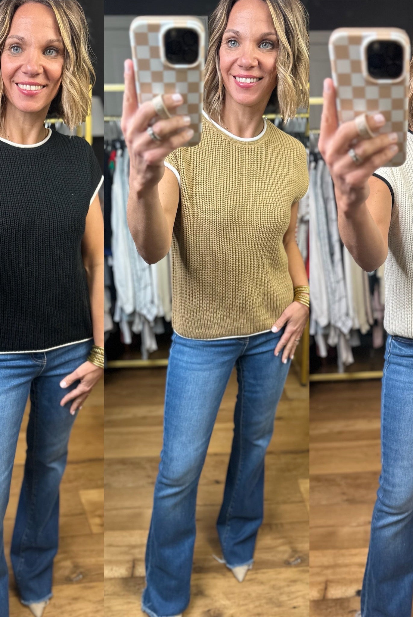 Truly Yours Knit Button-Detail Top - Multiple Options-Blu Pepper-Anna Kaytes Boutique, Women's Fashion Boutique in Grinnell, Iowa