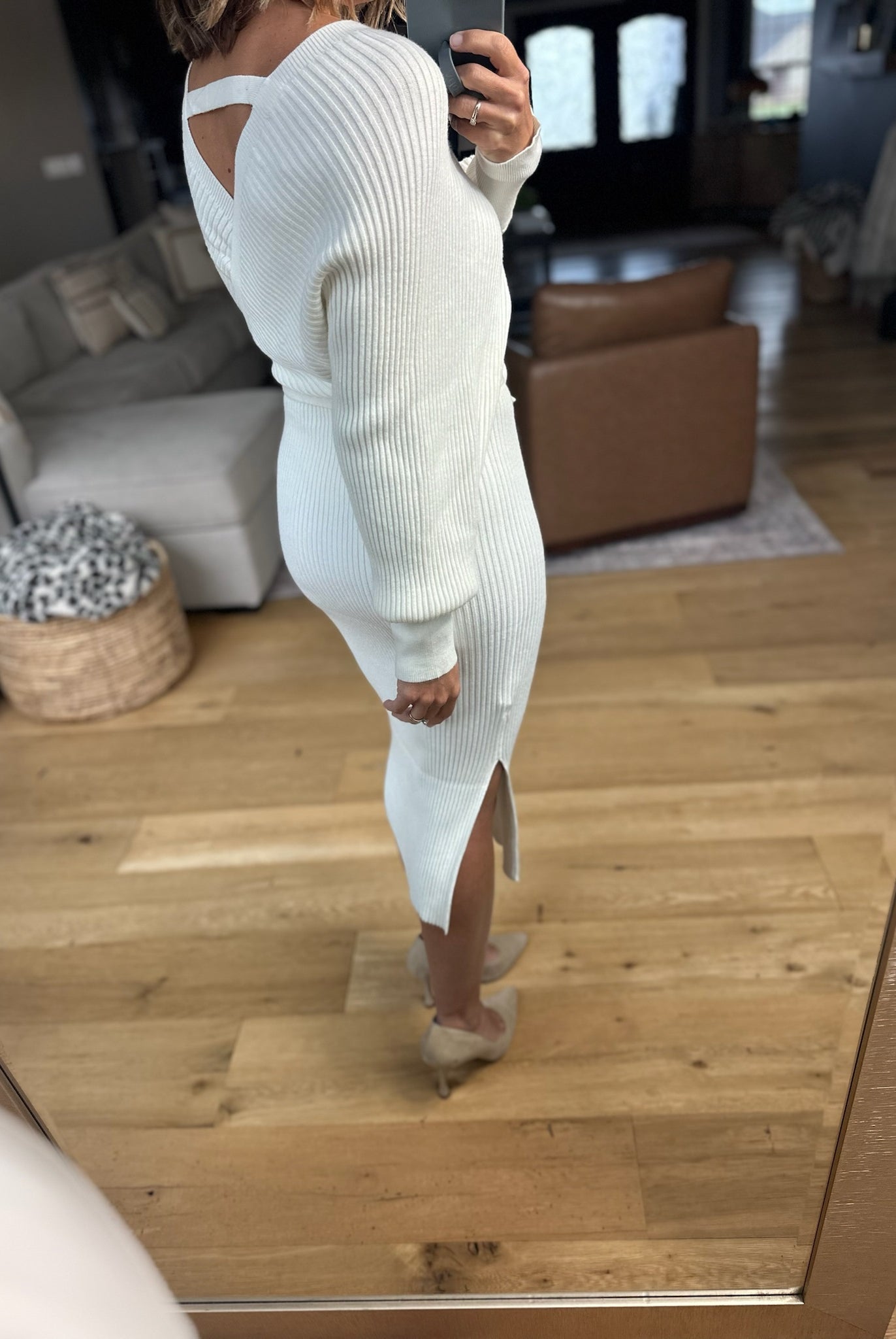 All I Want Knit Tie-Waist Sweater Dress-Dresses-She & Sky-Anna Kaytes Boutique, Women's Fashion Boutique in Grinnell, Iowa