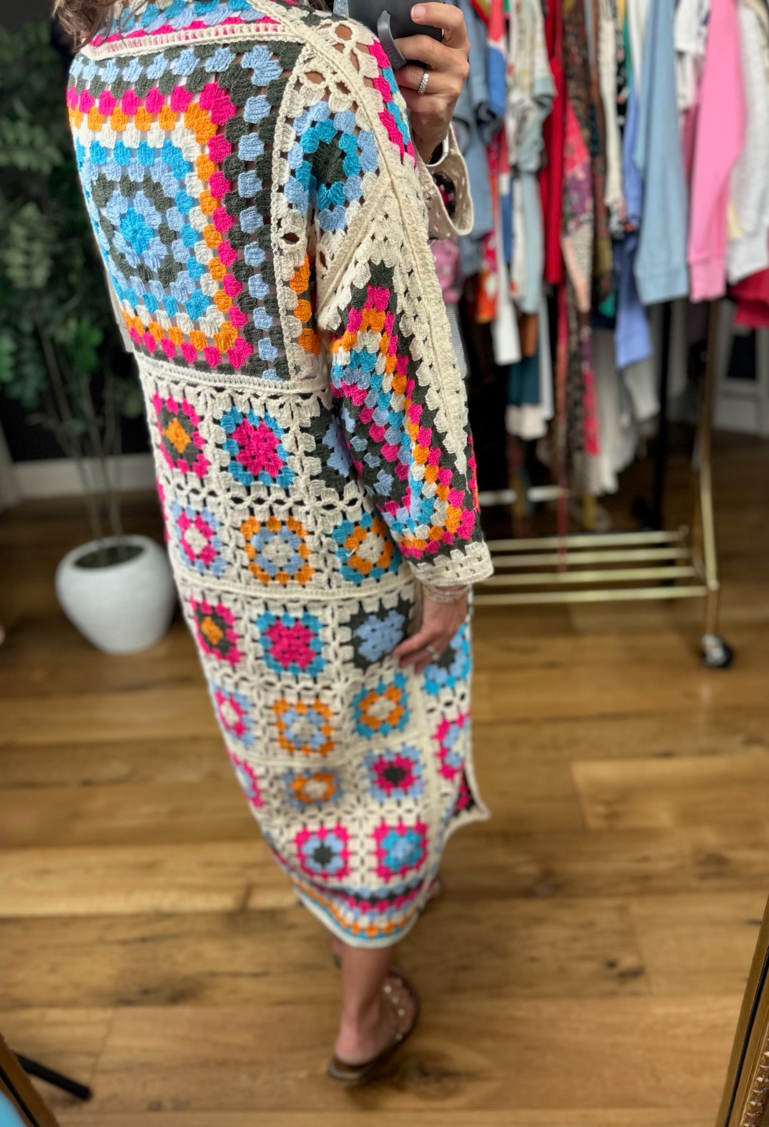 Threaded In Peace Crochet Cardigan-Sweaters-POL-Anna Kaytes Boutique, Women's Fashion Boutique in Grinnell, Iowa