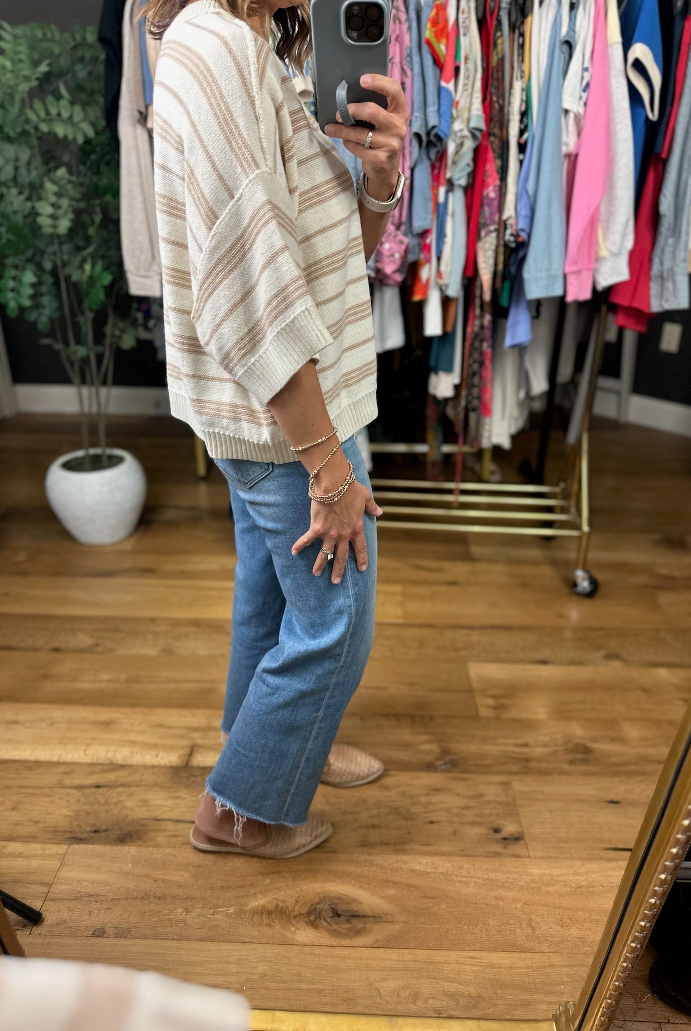 The Right Time Striped Knit-Sweaters-She & Sky-Anna Kaytes Boutique, Women's Fashion Boutique in Grinnell, Iowa