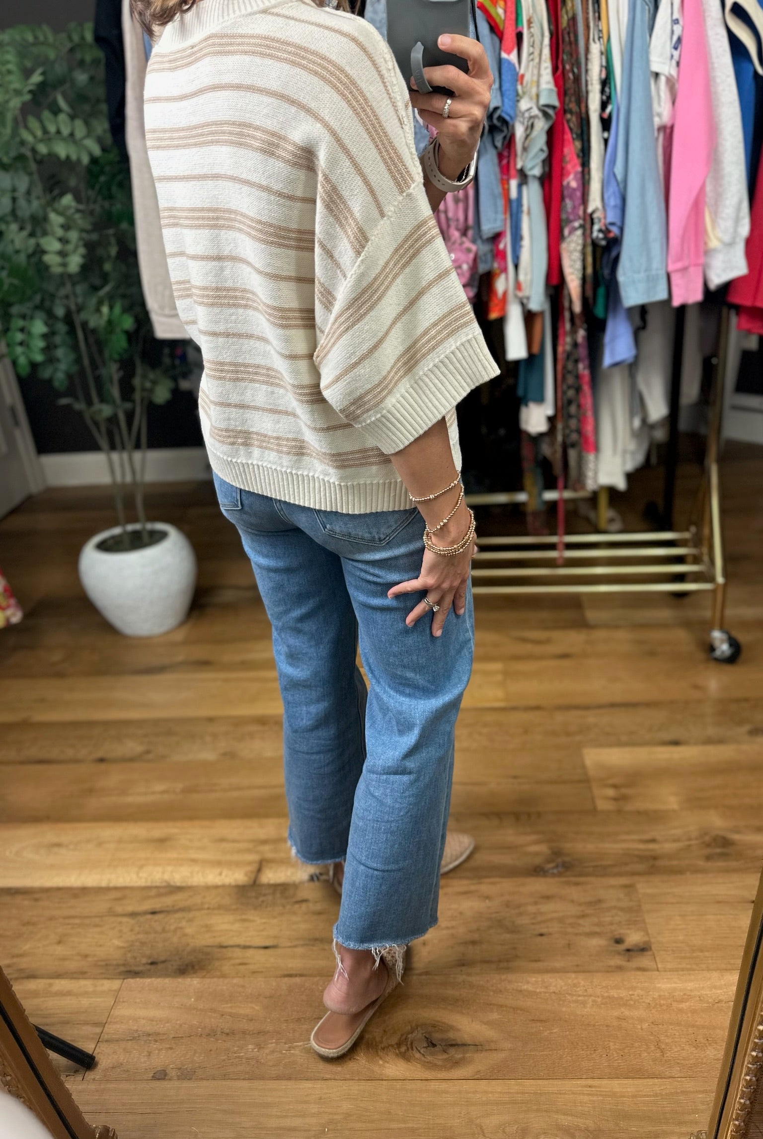 The Right Time Striped Knit-Sweaters-She & Sky-Anna Kaytes Boutique, Women's Fashion Boutique in Grinnell, Iowa