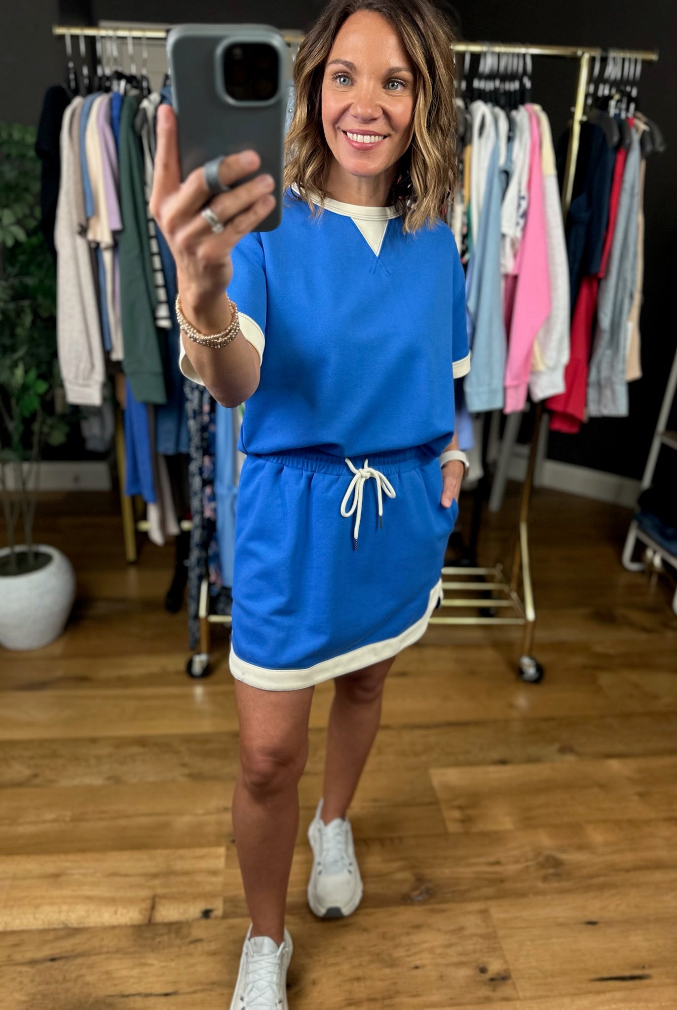 The Andie Drawstring Skirt-Dresses-She & Sky-Anna Kaytes Boutique, Women's Fashion Boutique in Grinnell, Iowa