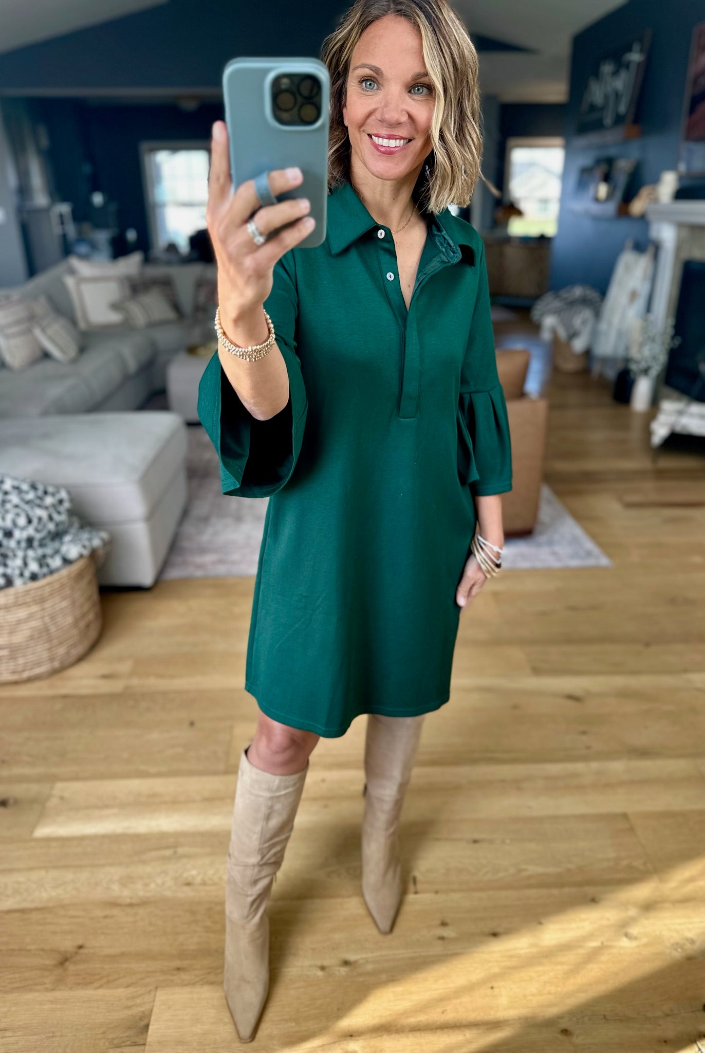 Keep You Close Pocket Shift Dress-Dresses-Entro-Anna Kaytes Boutique, Women's Fashion Boutique in Grinnell, Iowa