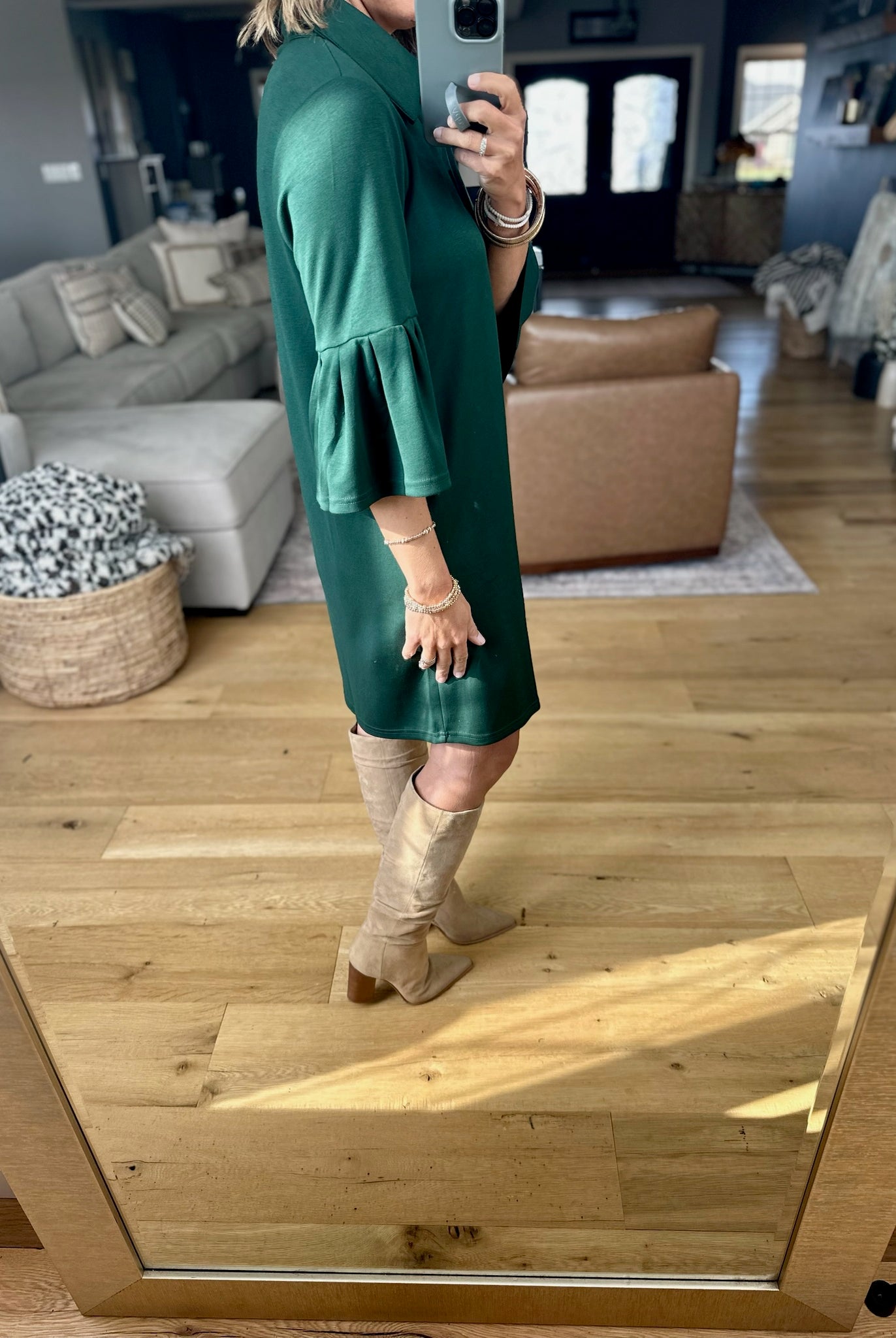 Keep You Close Pocket Shift Dress-Dresses-Entro-Anna Kaytes Boutique, Women's Fashion Boutique in Grinnell, Iowa