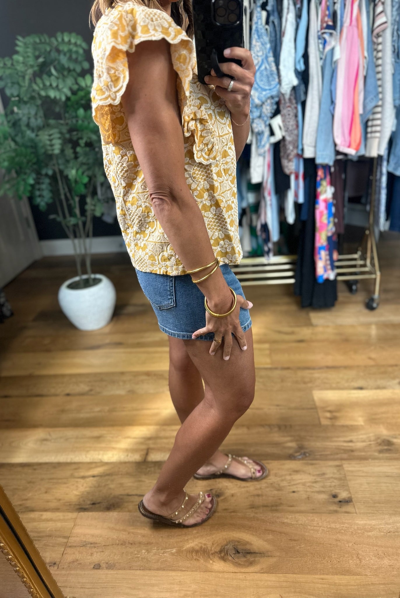 Summer Choices Flutter-Sleeve Top-Short Sleeves-voy-Anna Kaytes Boutique, Women's Fashion Boutique in Grinnell, Iowa