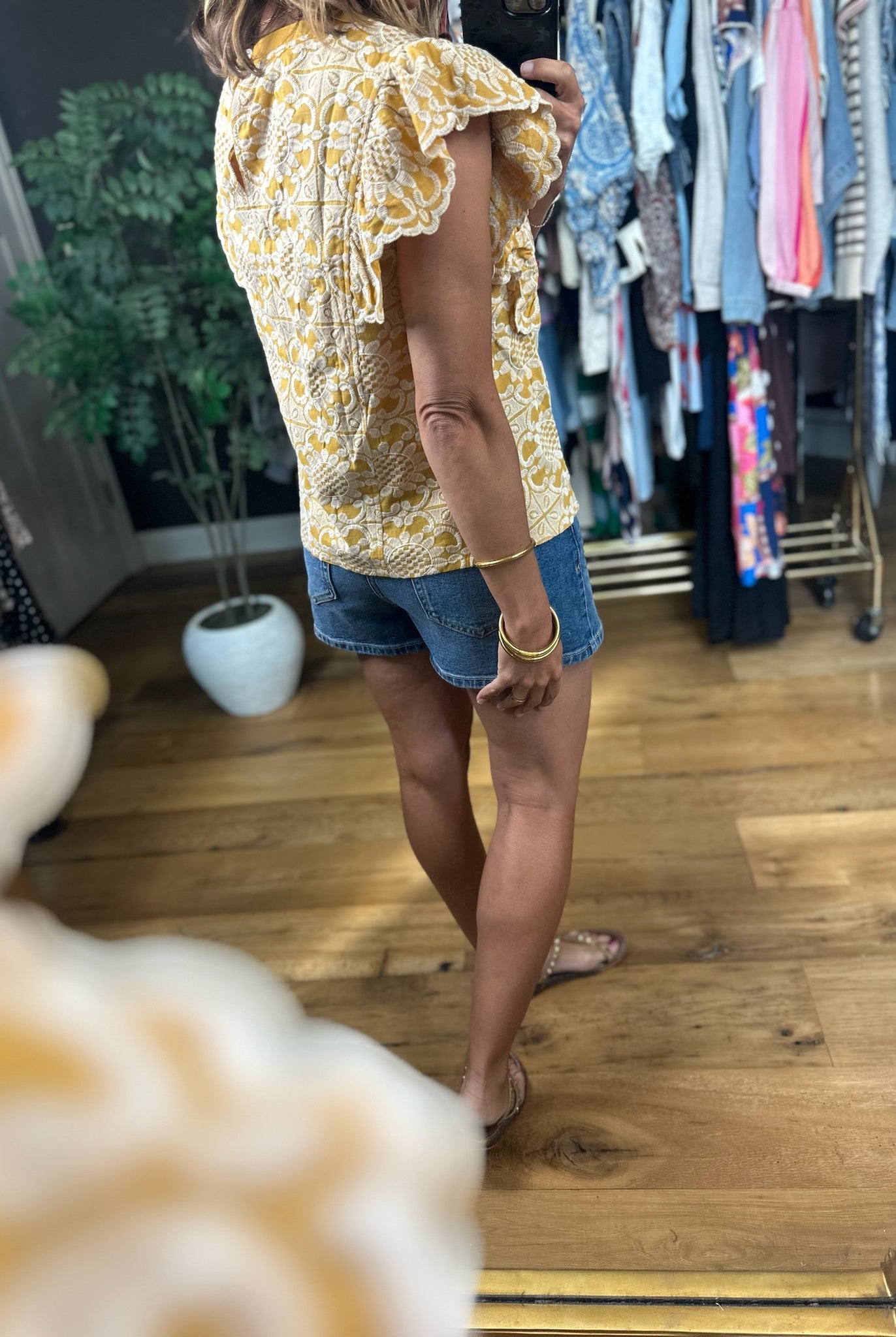 Summer Choices Flutter-Sleeve Top-Short Sleeves-voy-Anna Kaytes Boutique, Women's Fashion Boutique in Grinnell, Iowa